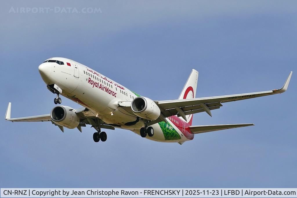 CN-RNZ, 2002 Boeing 737-8B6 C/N 33058, Marrakesh (RAK)	Bordeaux (BOD)	AT614