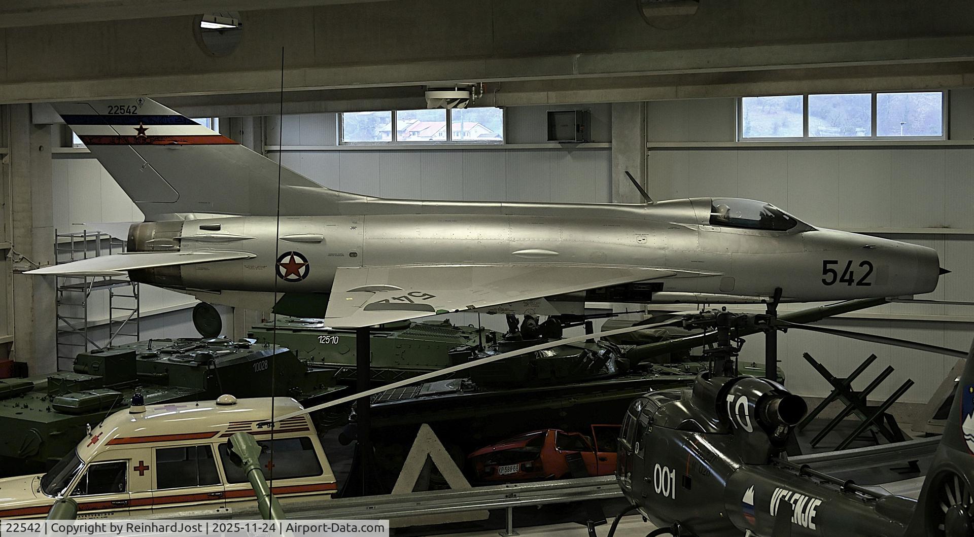 22542, 1965 Aero S-106 (MiG-21F-13) C/N 560313, S-106 ex-Czech AF 0313 as Yugoslavian Air Force 22542 at the Military Museum at Pivka, Slovenia