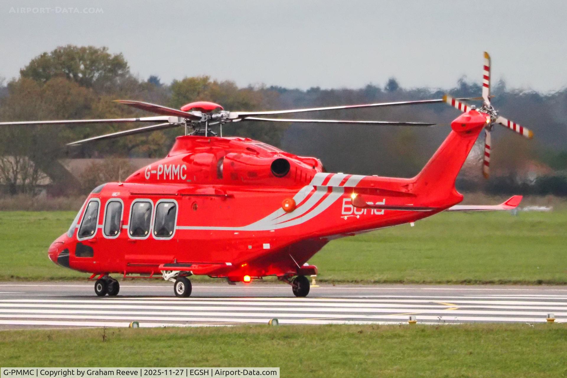 G-PMMC, 2025 Leonardo SPA AW 139 C/N 32109, Just landed at Norwich.