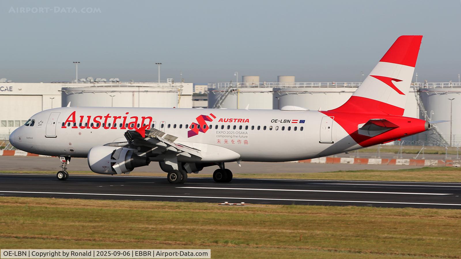 OE-LBN, 1997 Airbus A320-214 C/N 768, at ebbr