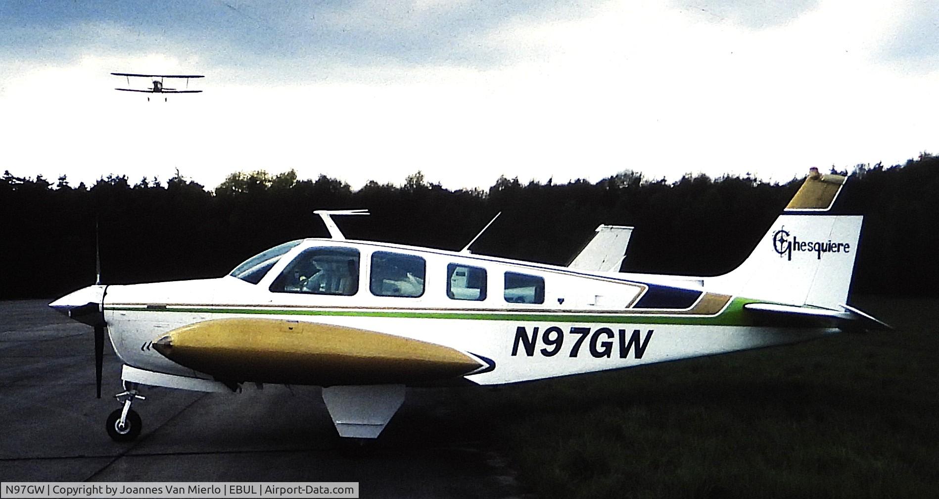 N97GW, 1977 Beech A36 Bonanza 36 C/N E-1143, ex-slide