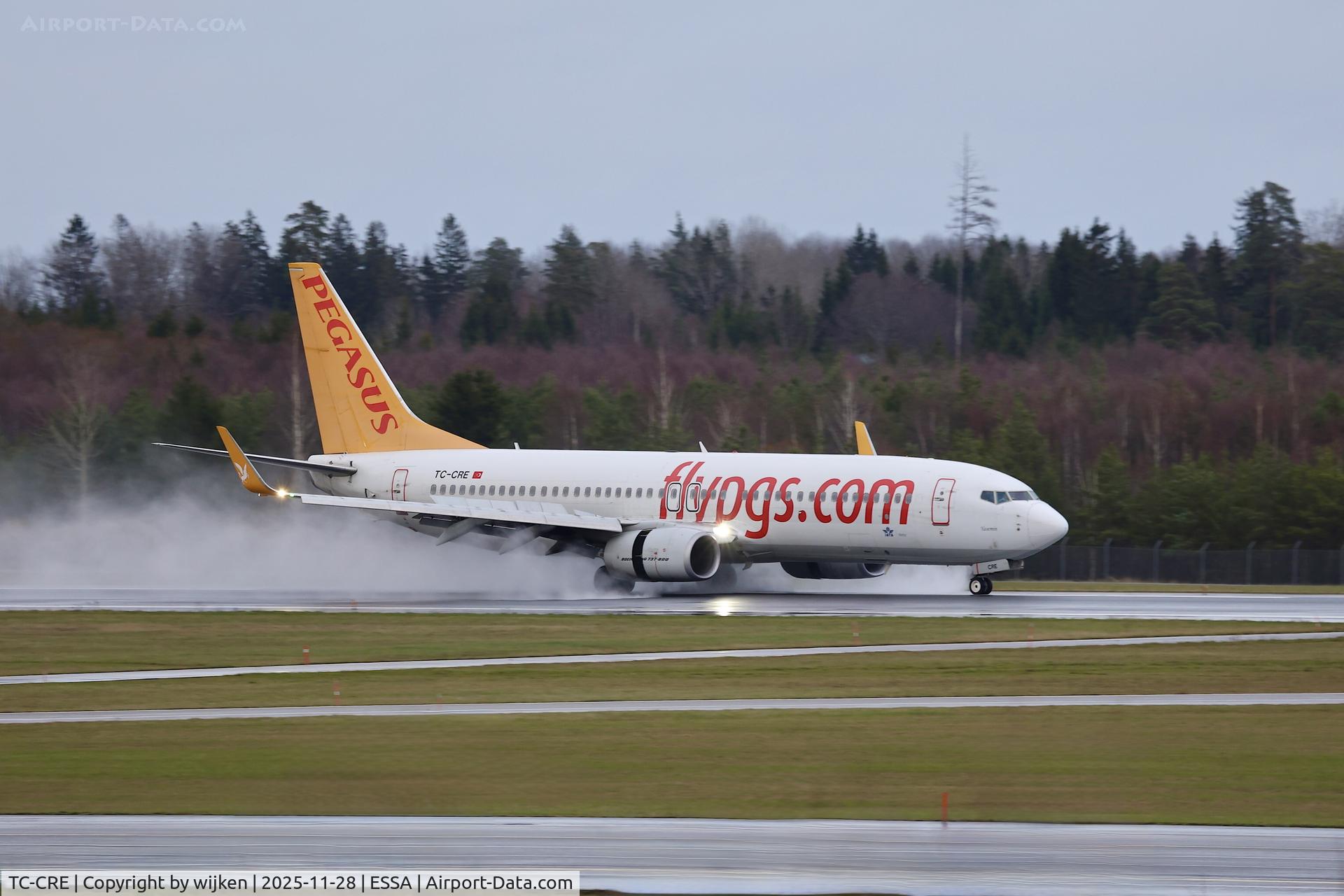 TC-CRE, 2018 Boeing 737-82R C/N 63703, Rwy 19L