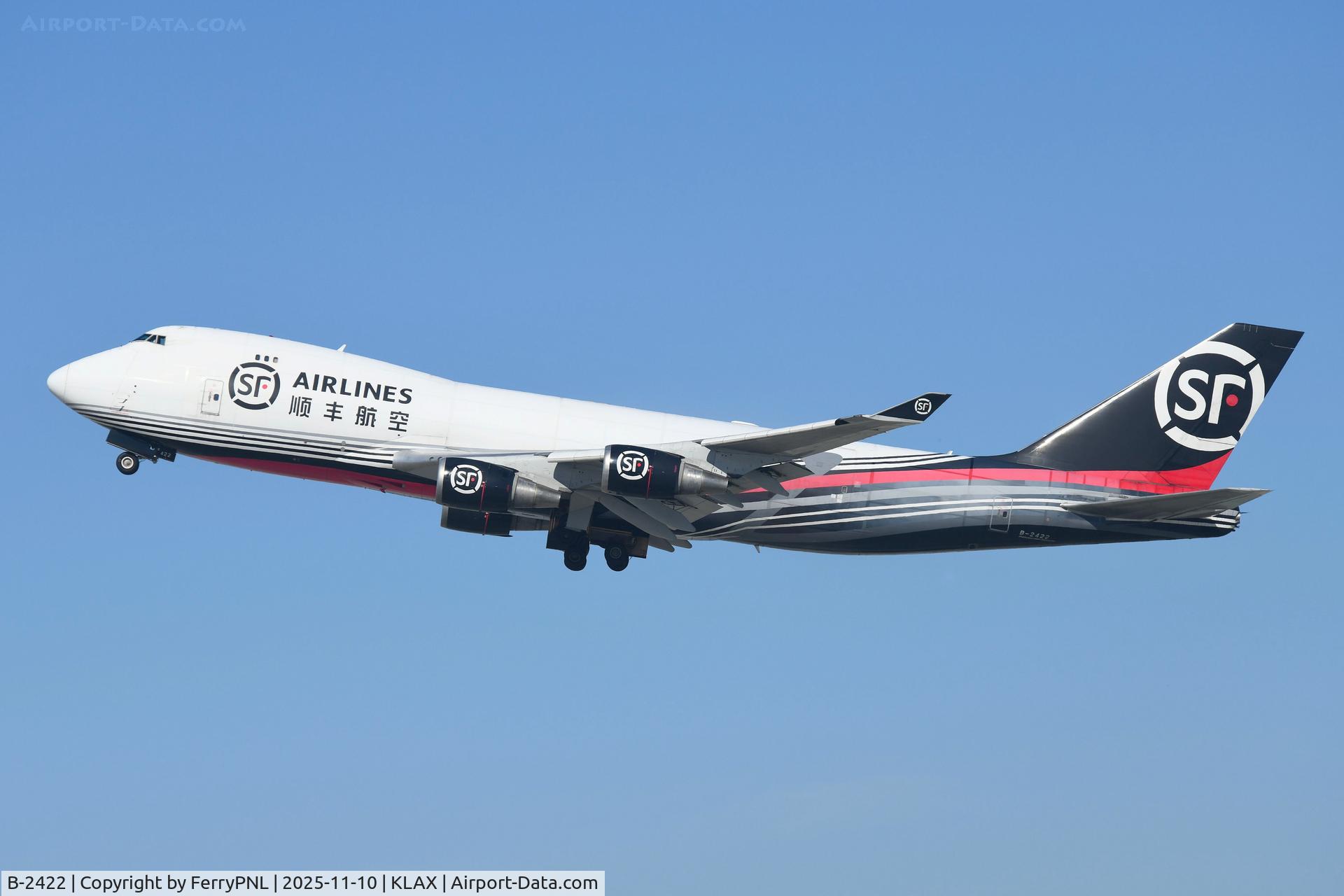 B-2422, 2007 Boeing 747-4EVF/ER/SCD C/N 35173, SF Airlines B744F departing LAX