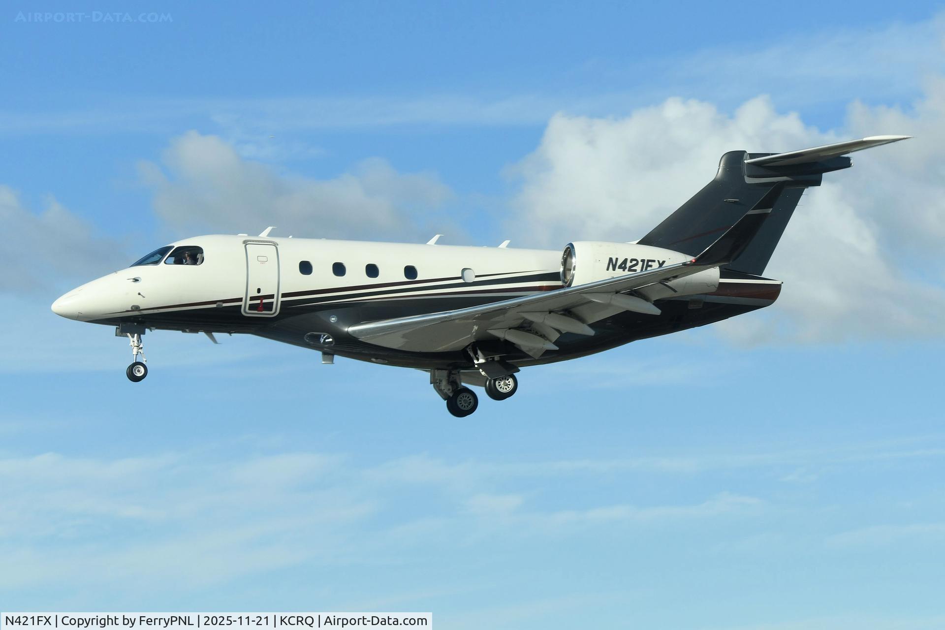 N421FX, 2018 Embraer EMB-545 (Praetor 500) C/N 55010041, Flexjet Emb545 landing