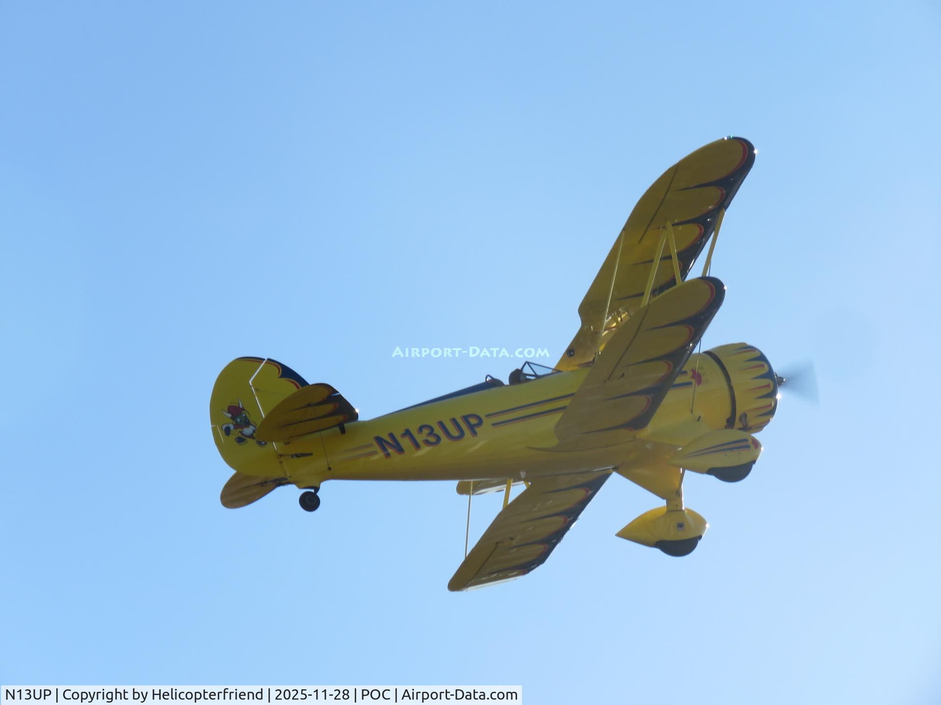N13UP, 2015 Waco Classic Aircraft YMF-F5C C/N F5C-8-144, Climbing out westbound