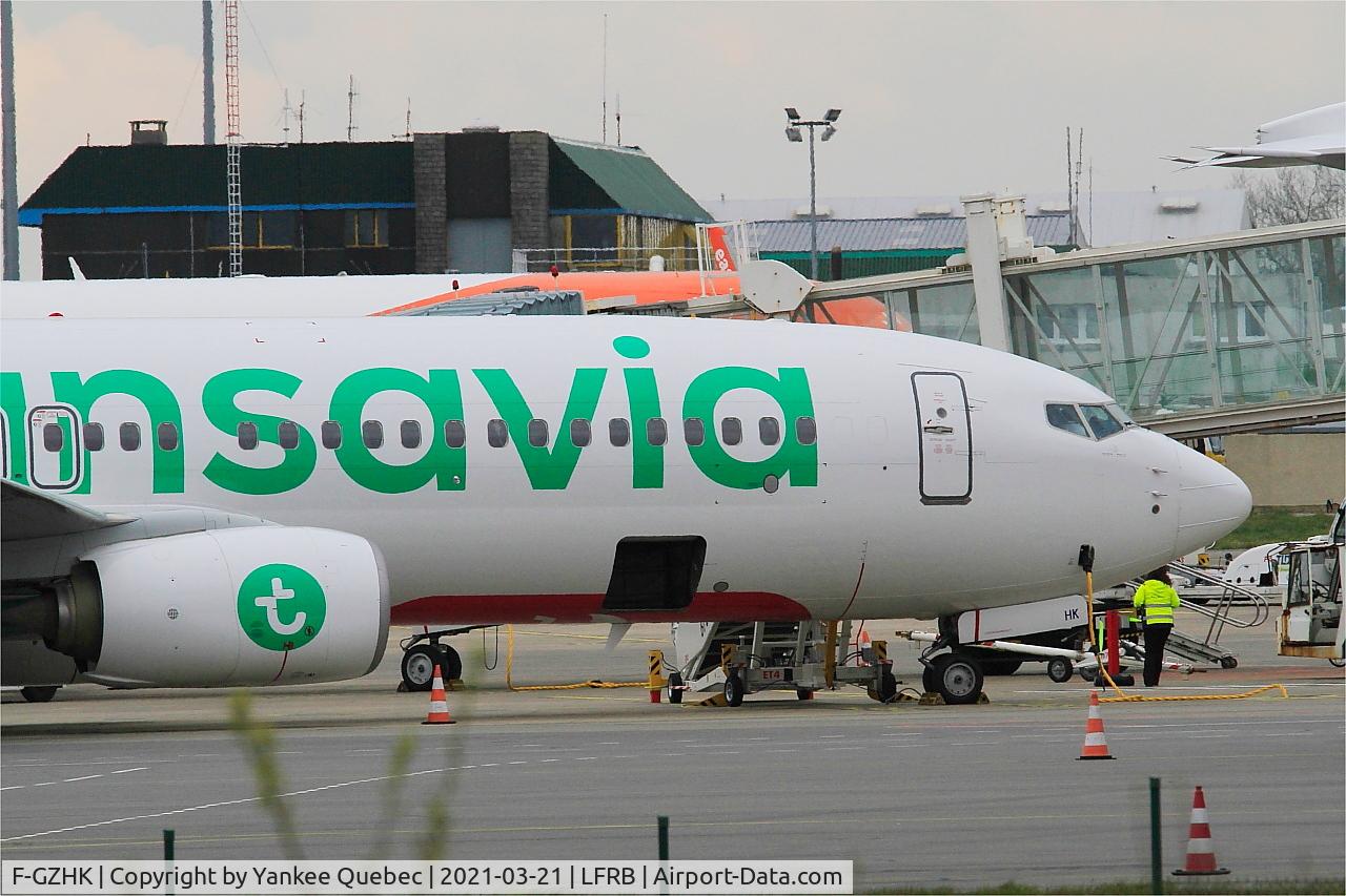 F-GZHK, 2014 Boeing 737-8K2 C/N 37790, Boarding area, Brest-Bretagne airport (LFRB-BES)