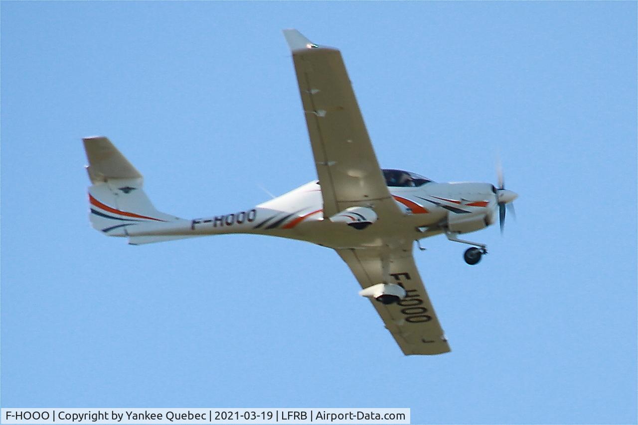 F-HOOO, 2013 Diamond DA-40 Diamond Star C/N D4.144, Training flight, Brest-Bretagne airport (LFRB-BES)