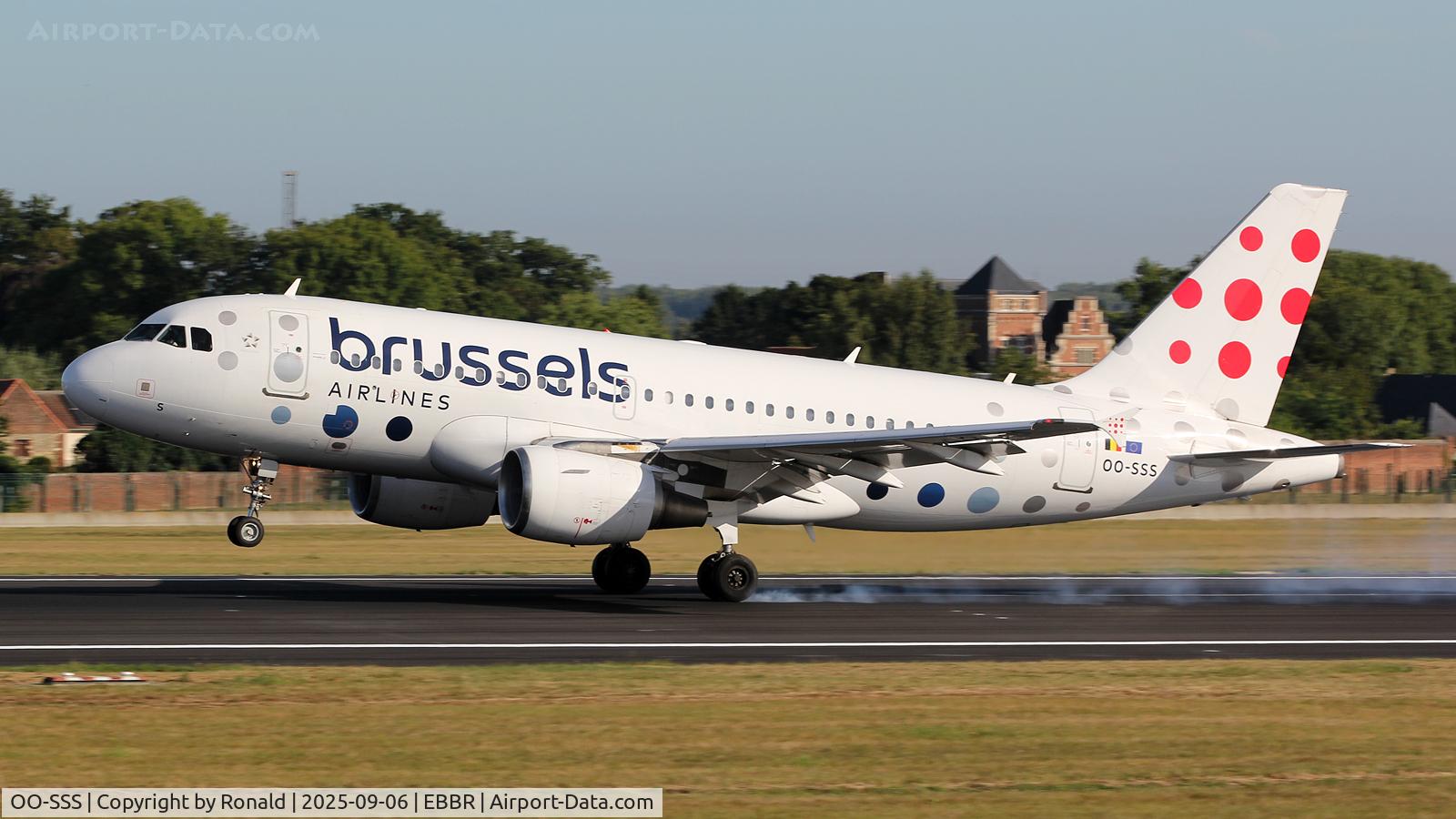 OO-SSS, 2003 Airbus A319-111 C/N 2030, at ebbr