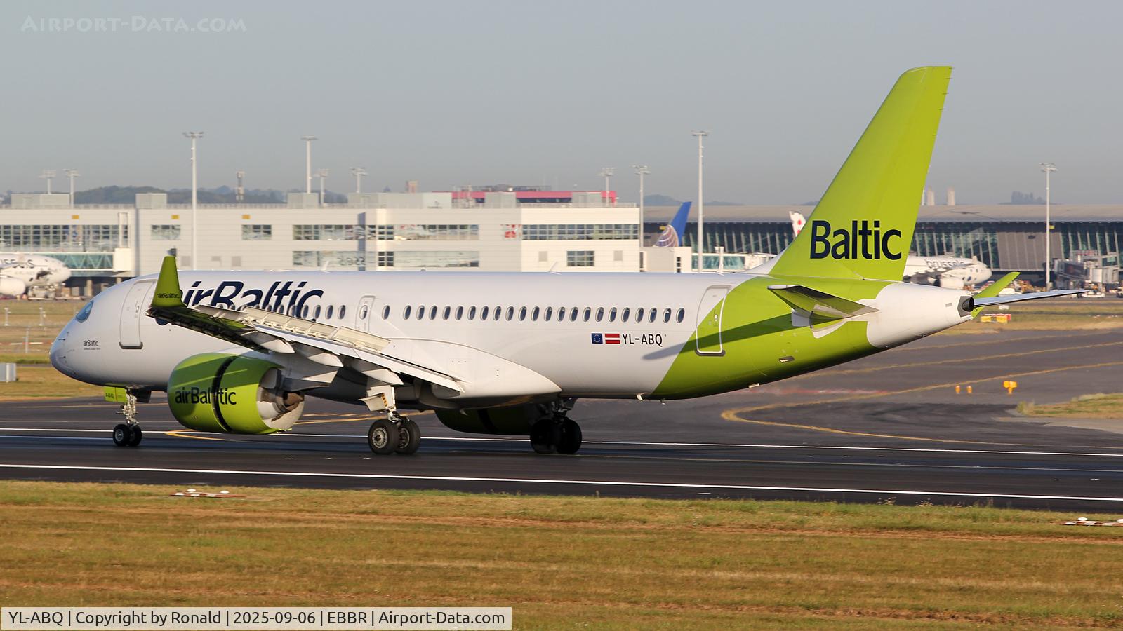 YL-ABQ, 2023 Airbus A220-371 C/N 55238, at ebbr