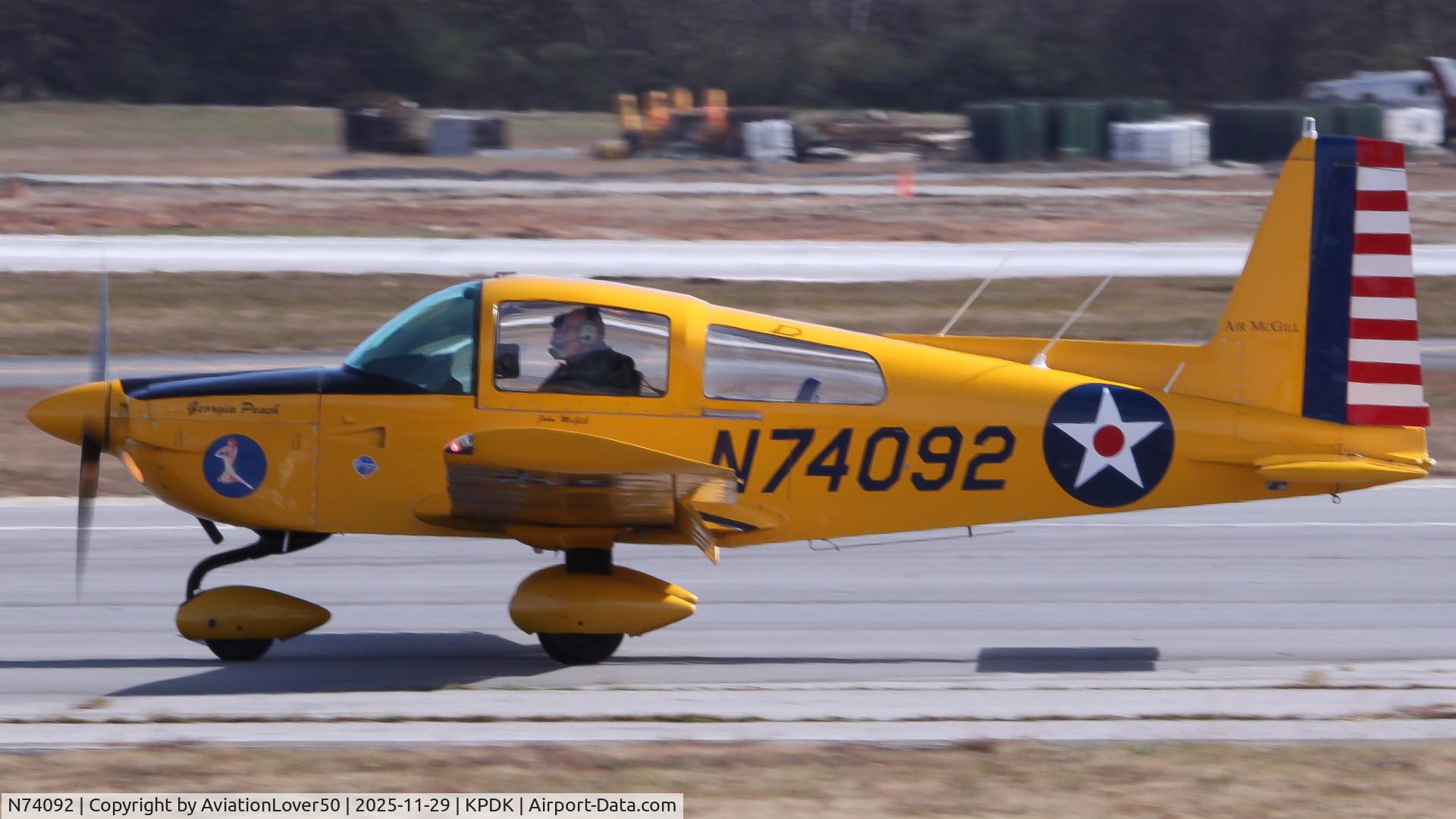 N74092, 1975 Grumman American AA-5B Tiger C/N AA5B-0127, AA-5B