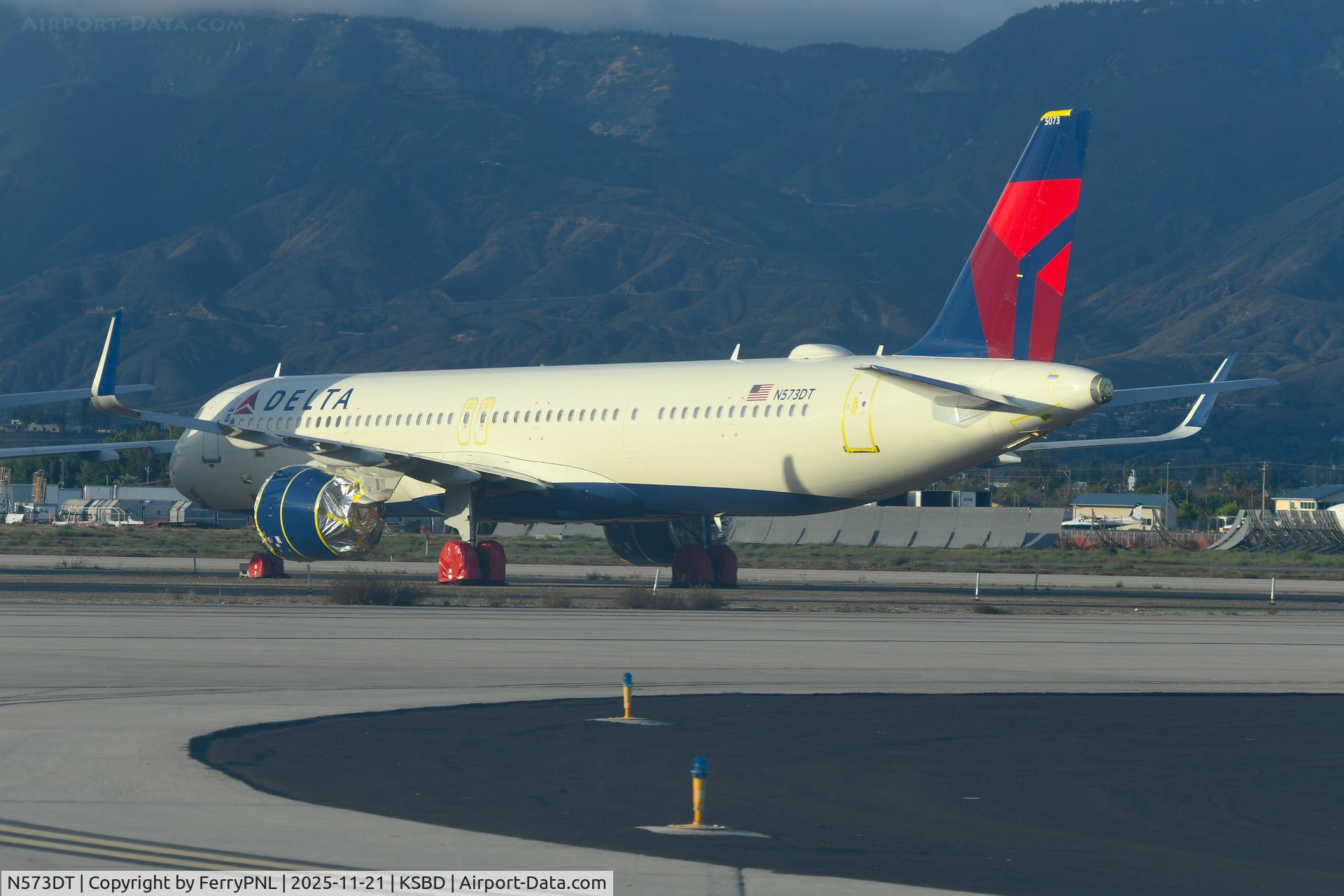 N573DT, 2024 Airbus A321-271NX C/N 11787, Almost new Delta A321N parked in SBD