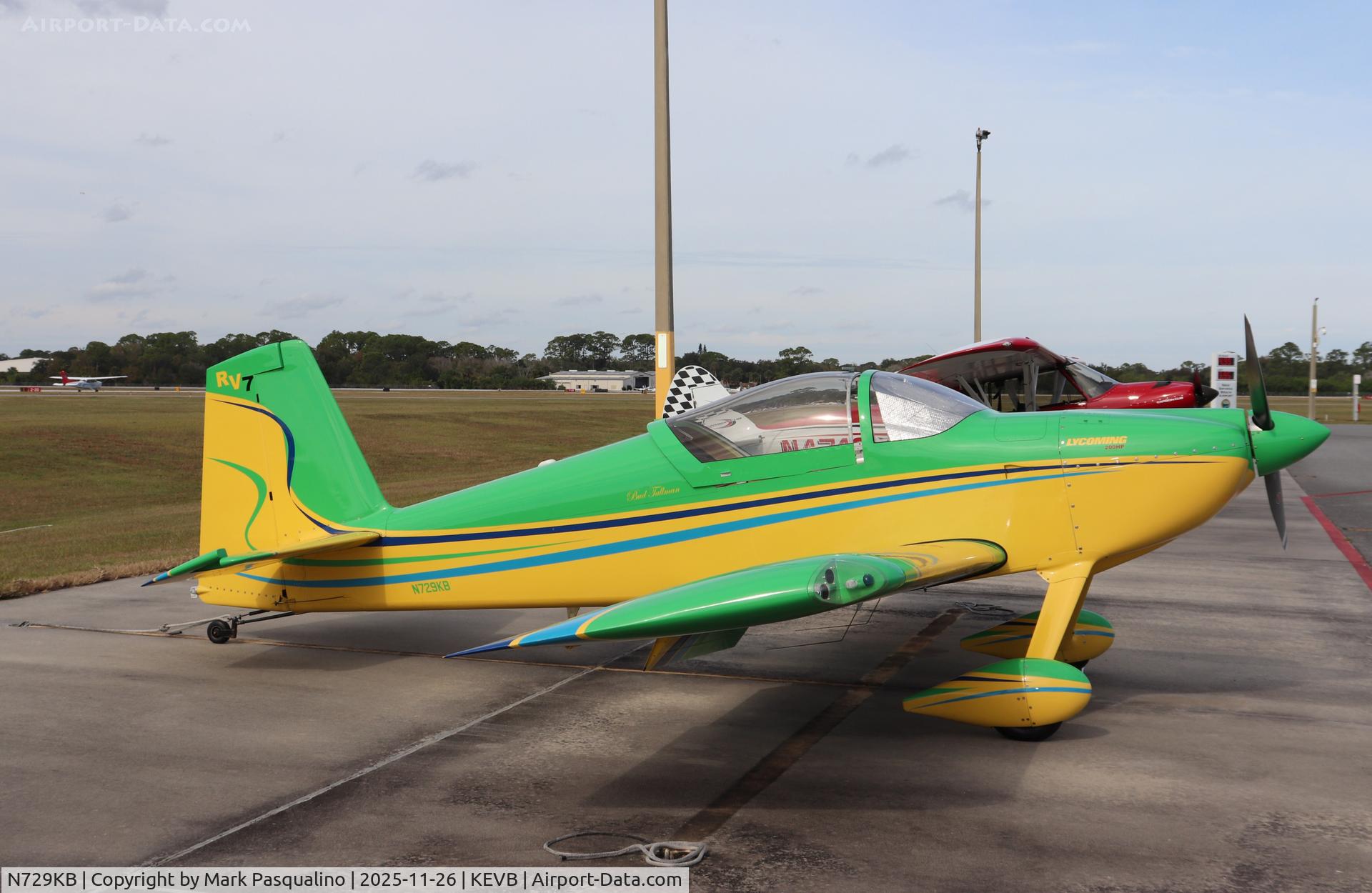N729KB, 2007 Van's RV-7 C/N 72330, Vans RV-7
