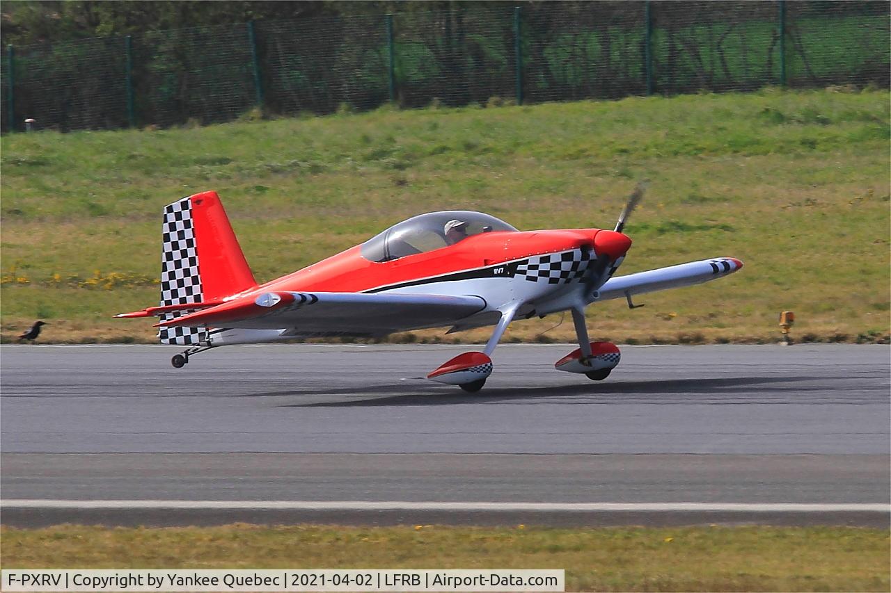 F-PXRV, 2017 Vans RV-7 C/N 74130, Landing rwy 07R, Brest-Bretagne airport (LFRB-BES)
