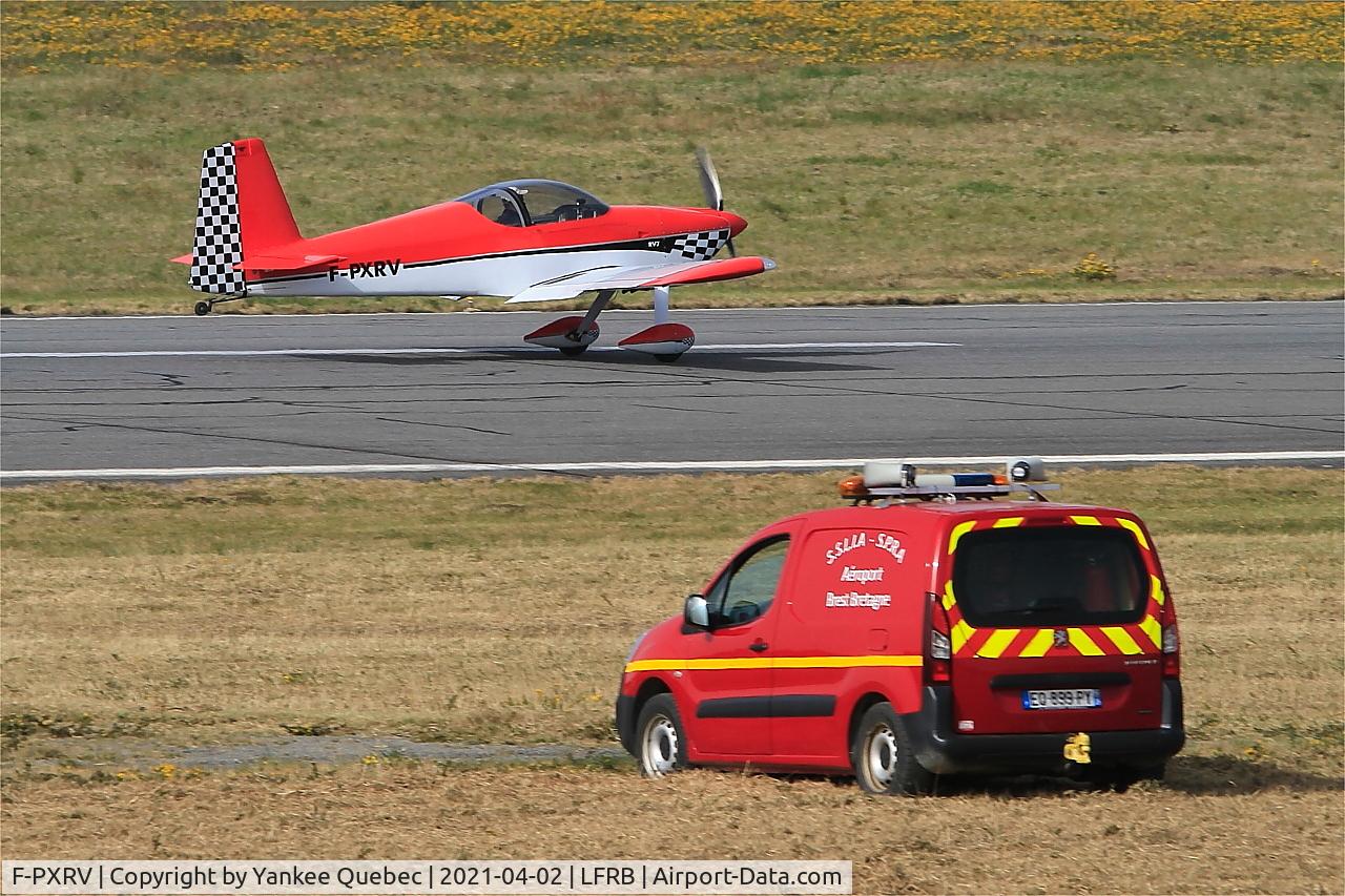 F-PXRV, 2017 Vans RV-7 C/N 74130, Landing rwy 07R, Brest-Bretagne airport (LFRB-BES)
