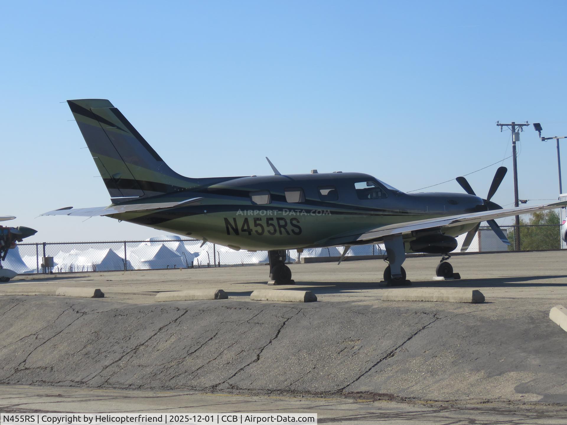 N455RS, 2005 Piper PA-46-500TP Malibu Meridian C/N 4697214, Parked in paint shop area