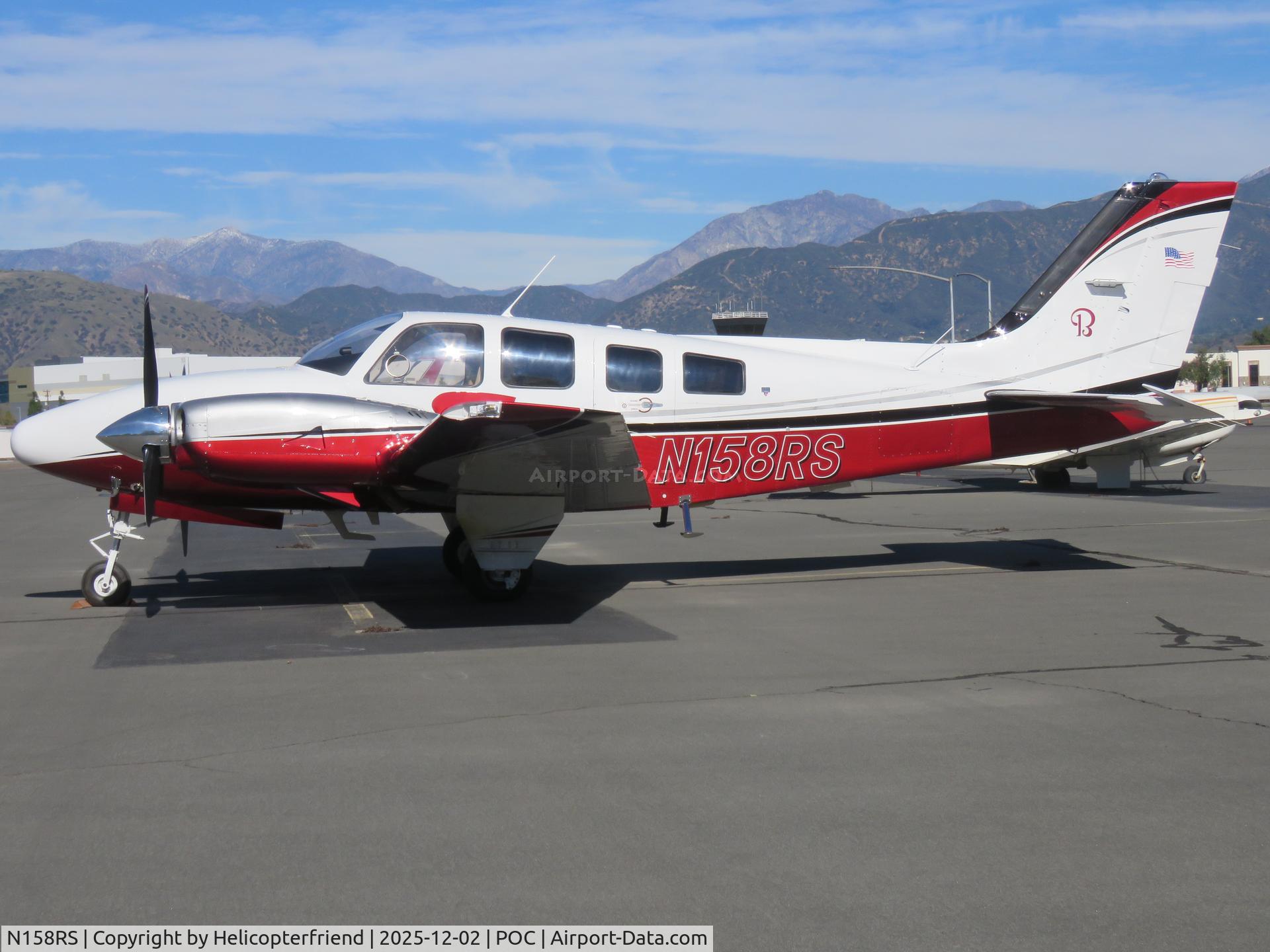 N158RS, 1981 Beech 58P Baron C/N TJ-359, Parked in transit parking