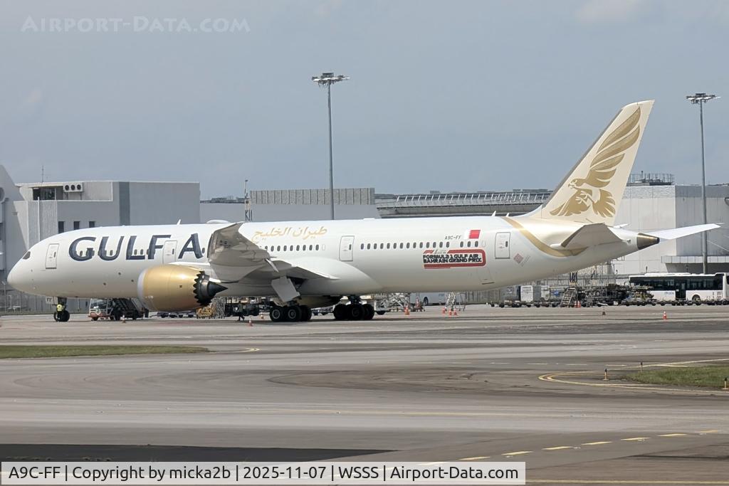 A9C-FF, 2019 Boeing 787-9 Dreamliner C/N 39985, Parked