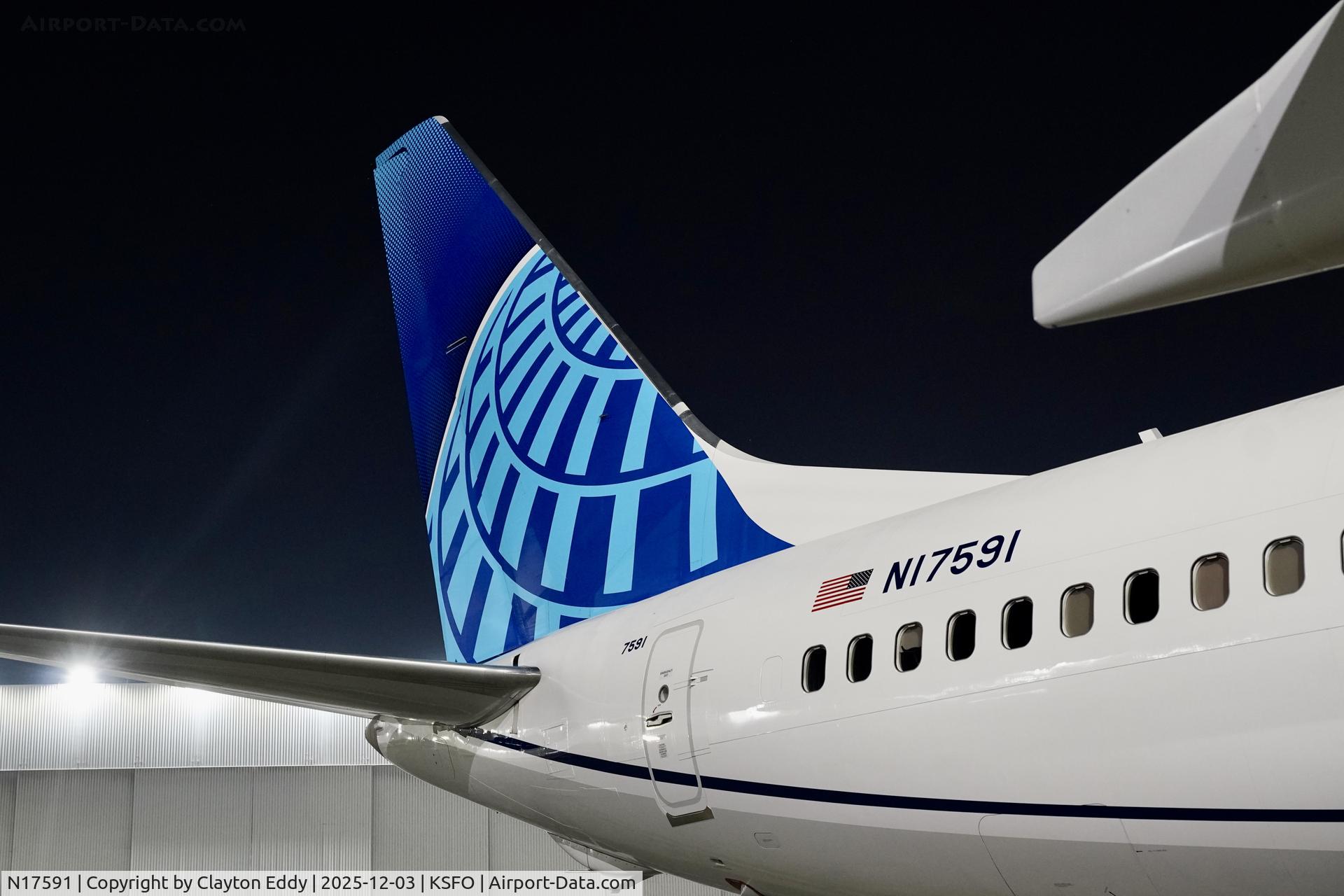 N17591, 2025 Boeing 737 MAX 9 C/N 67636, SFO 2025