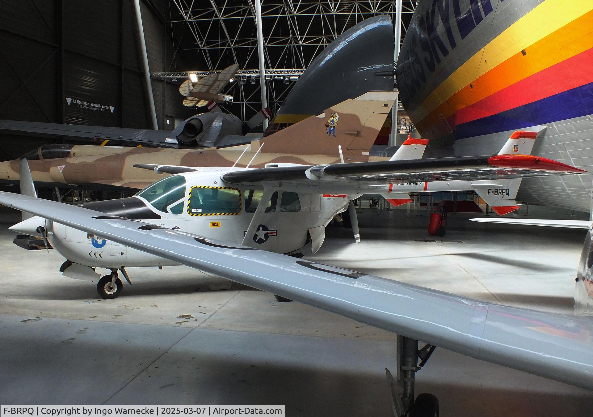F-BRPQ, Cessna T337D C/N 337-0995, Cessna T337D Super Skymaster (displayed as O-2A) at the Aeroscopia, Blagnac (Toulouse)
