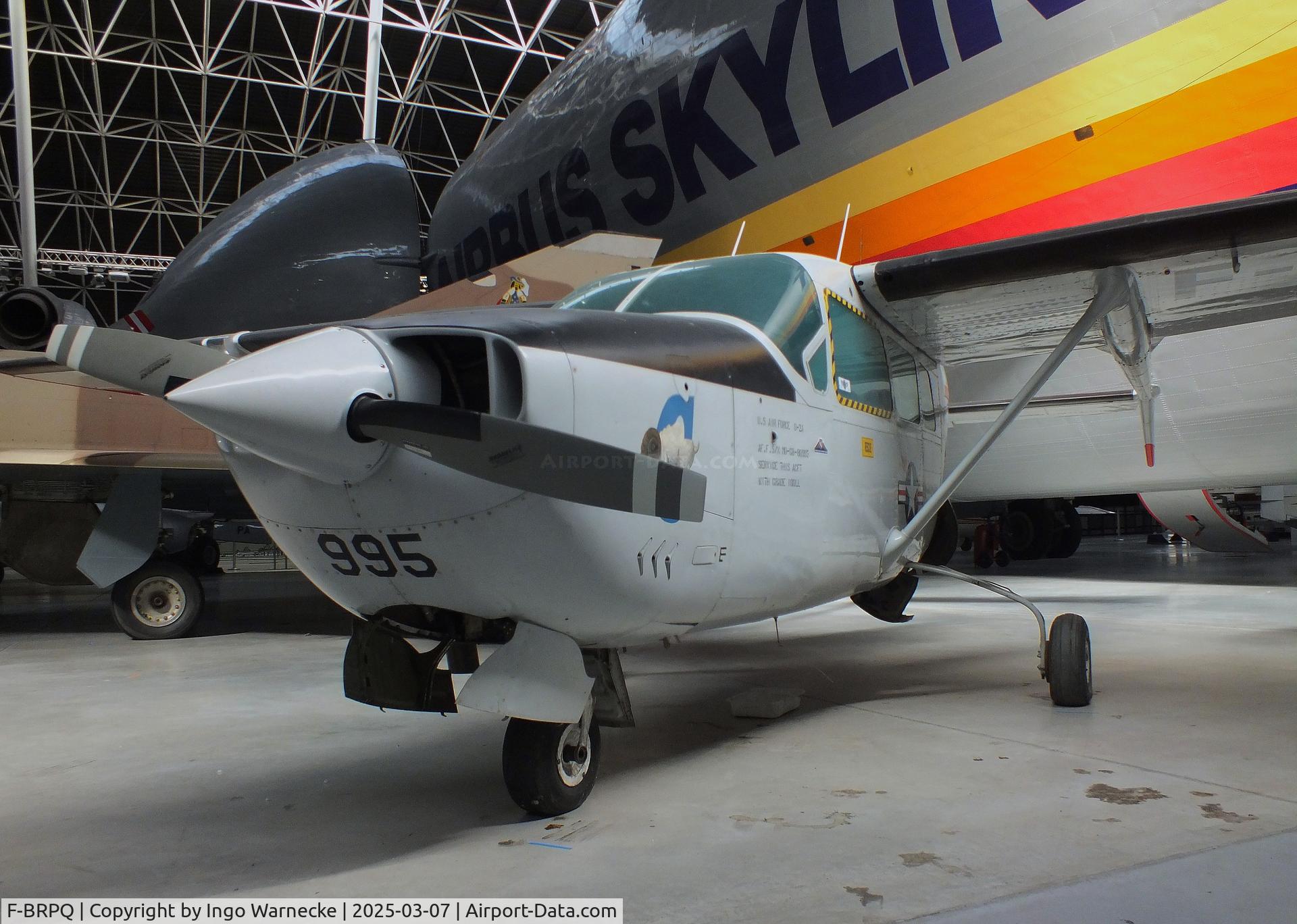 F-BRPQ, Cessna T337D C/N 337-0995, Cessna T337D Super Skymaster (displayed as O-2A) at the Aeroscopia, Blagnac (Toulouse)