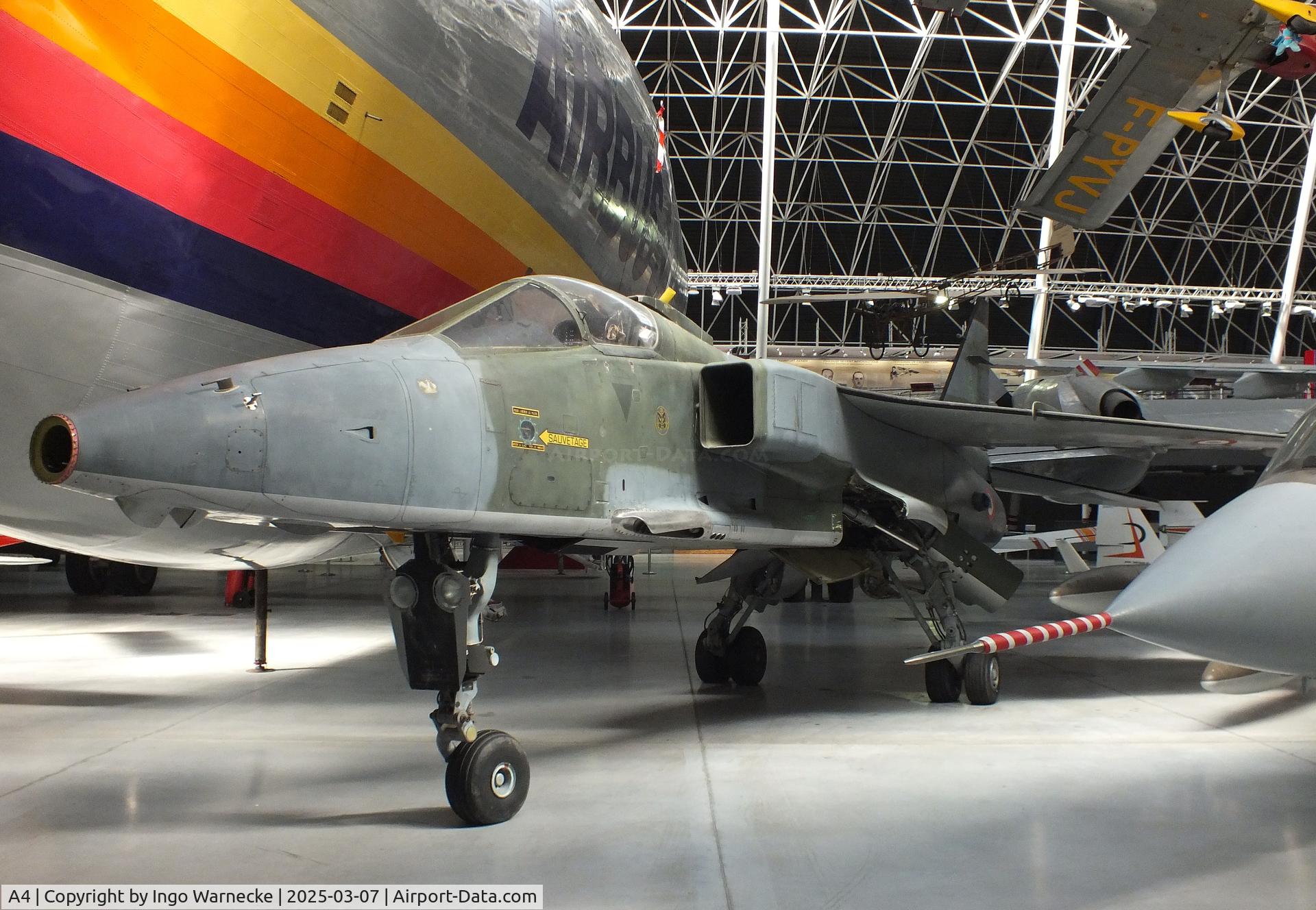 A4, Sepecat Jaguar A C/N A4, SEPECAT Jaguar A (with tail of A49?) at the Aeroscopia, Blagnac (Toulouse)