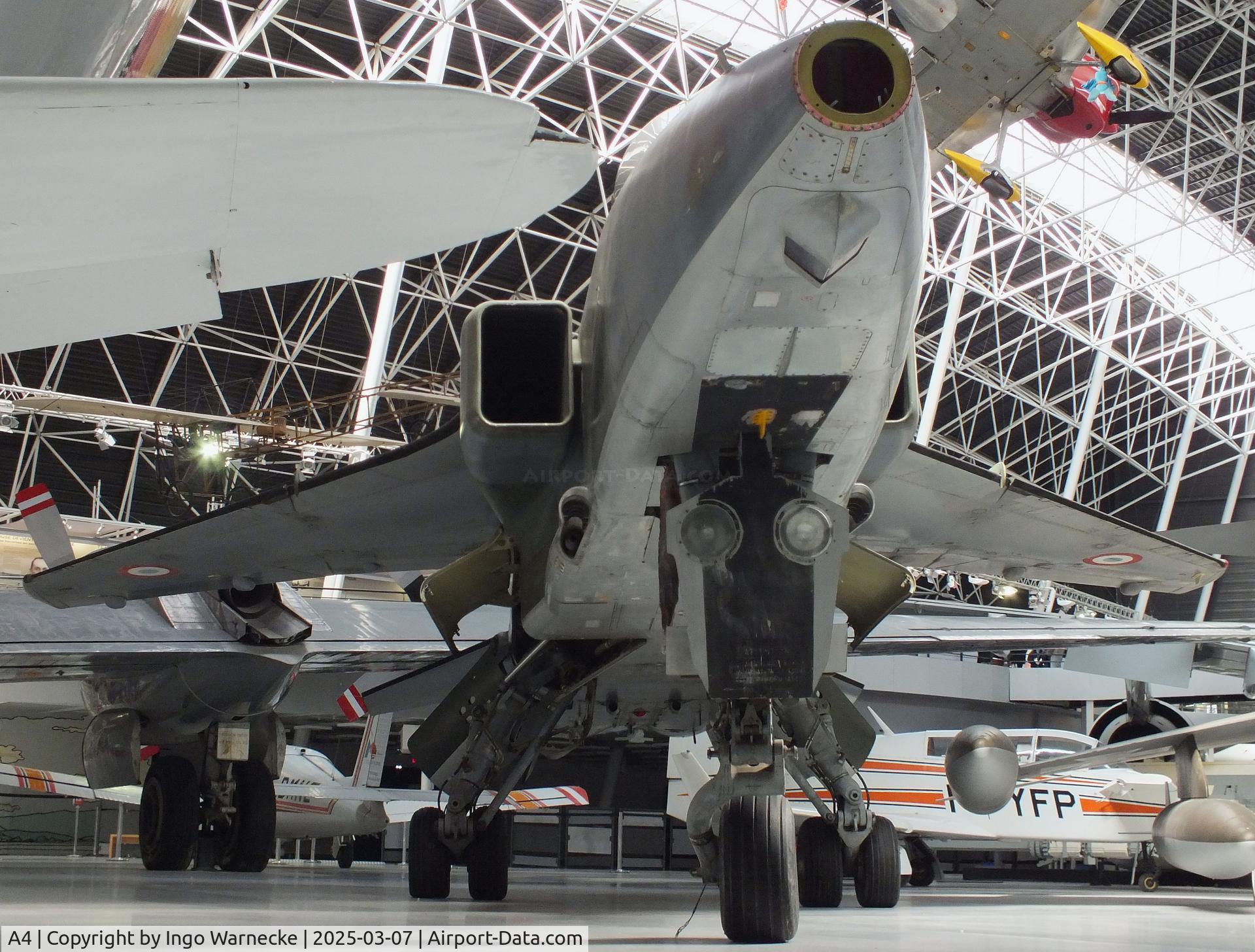A4, Sepecat Jaguar A C/N A4, SEPECAT Jaguar A (with tail of A49?) at the Aeroscopia, Blagnac (Toulouse)