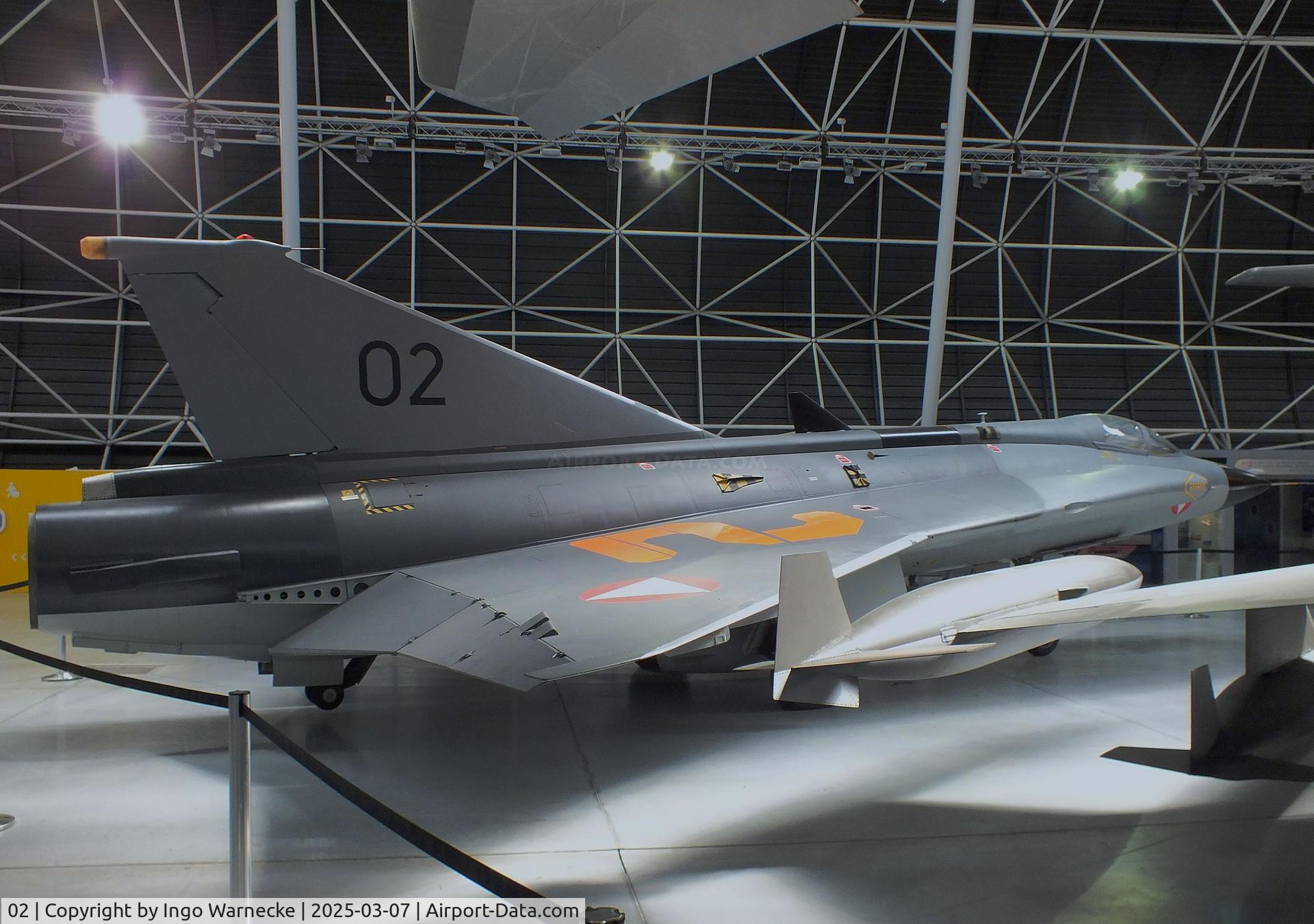 02, Saab J-35Oe MkII Draken C/N 35-1402, SAAB J35Oe Mk II Draken at the Aeroscopia, Blagnac (Toulouse)