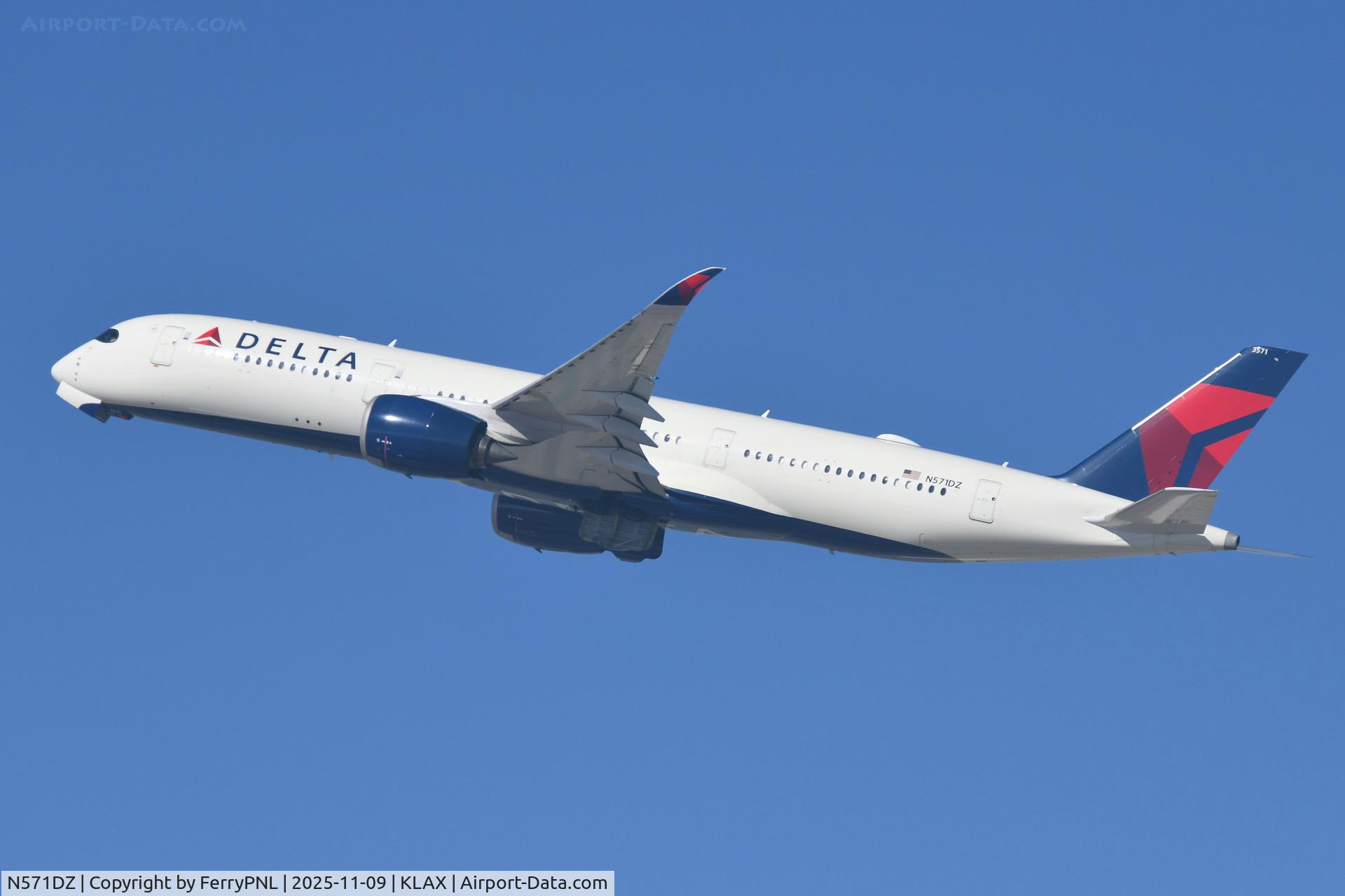 N571DZ, 2016 Airbus A350-941 C/N 0064, Departure of Delta A359
