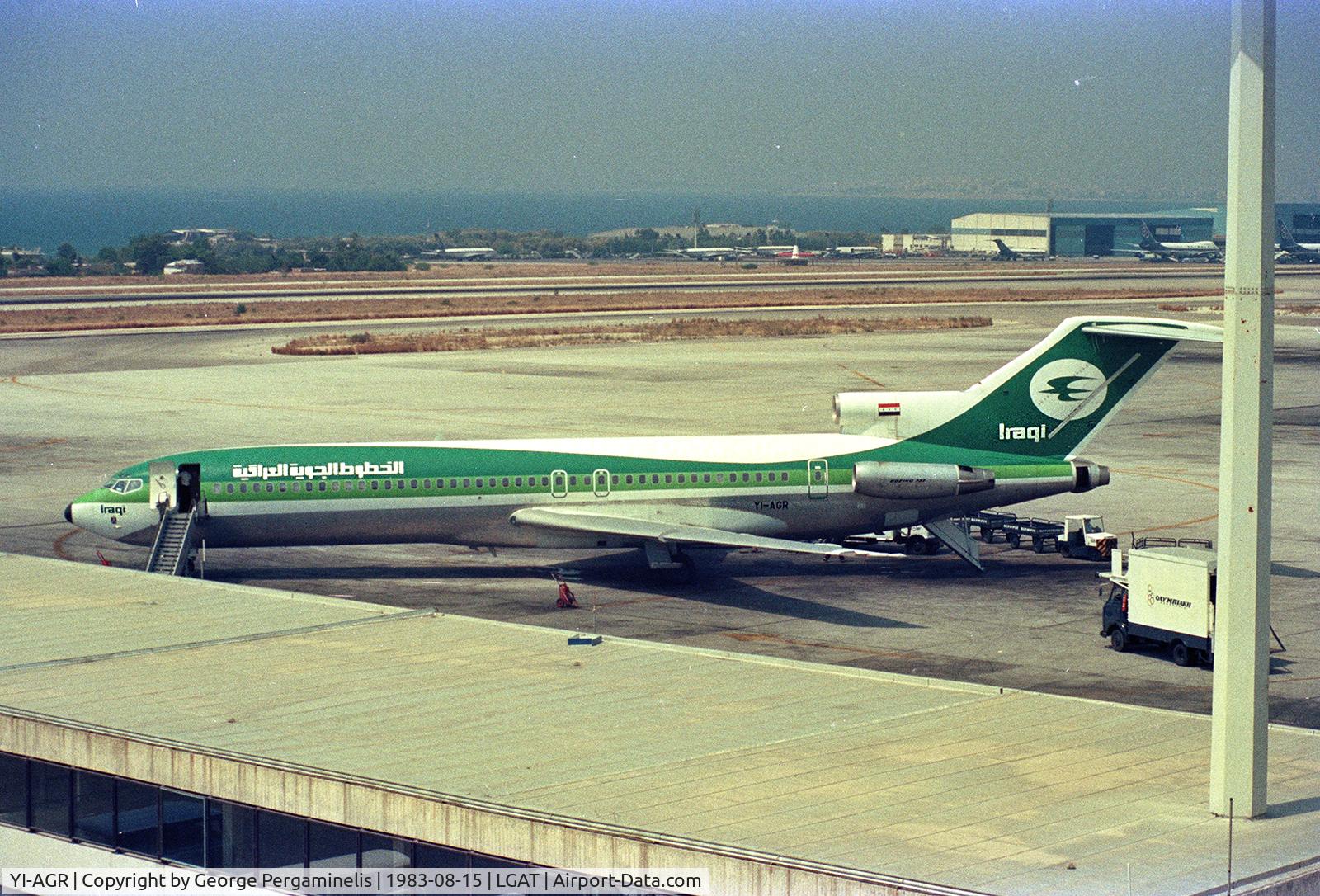 YI-AGR, Boeing 727-270 C/N 22262, Athens Ellinikon International Airport, 1983.