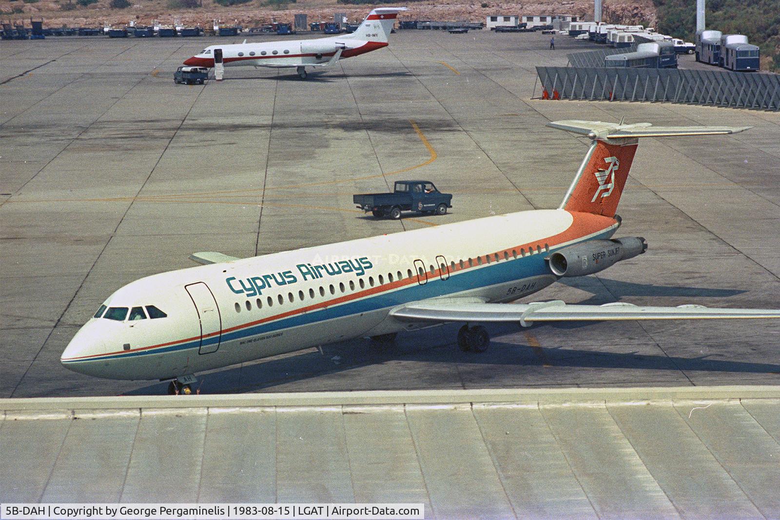 5B-DAH, 1978 BAC 111-537GF One-Eleven C/N BAC.258, Athens Ellinikon International Airport, 1983.