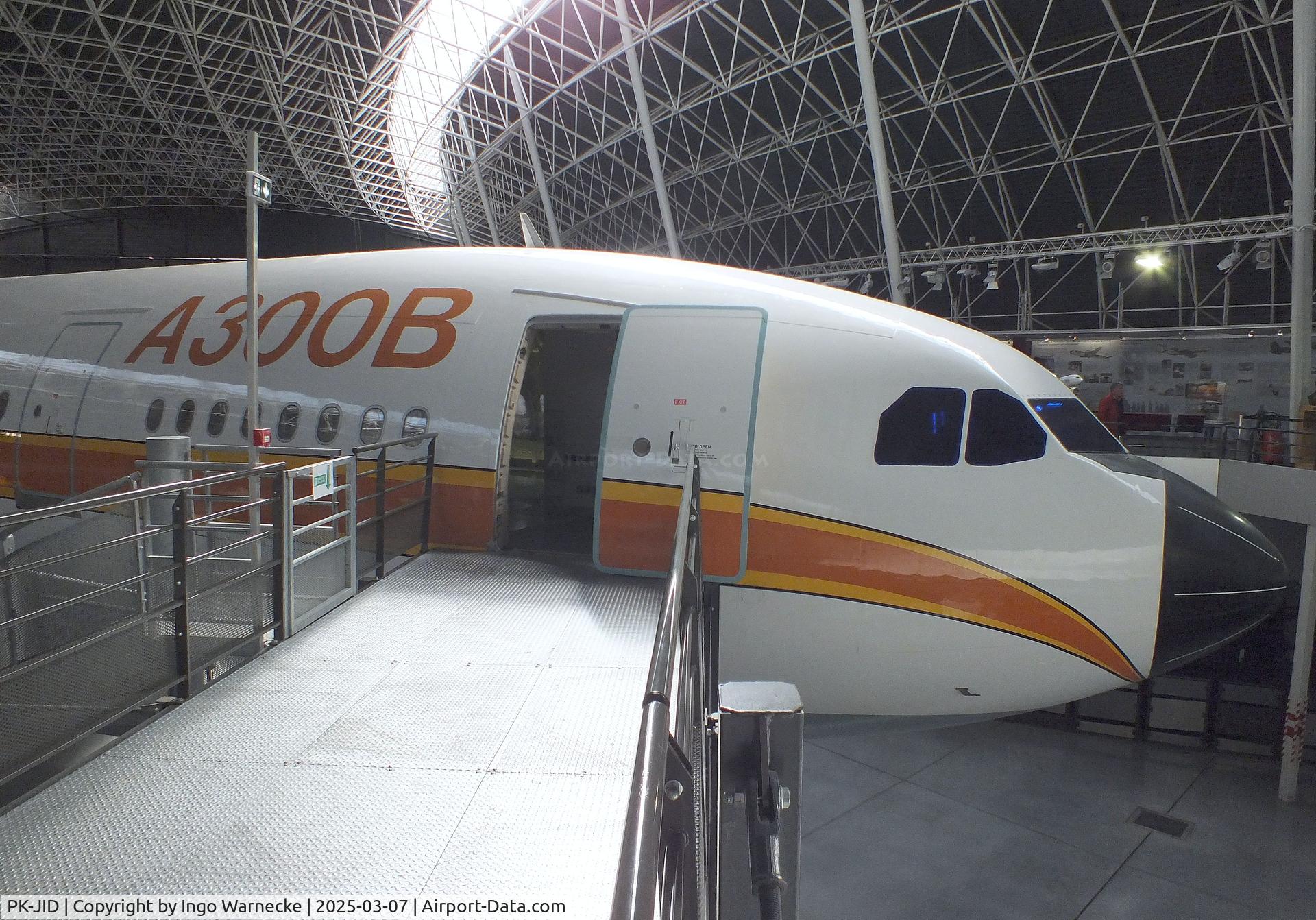 PK-JID, 1983 Airbus A300B4-203 C/N 238, Airbus A300B4-203 (ex Sempati Air) displayed as A300 first prototype 'F-WUAB' at the Aeroscopia, Blagnac (Toulouse)
