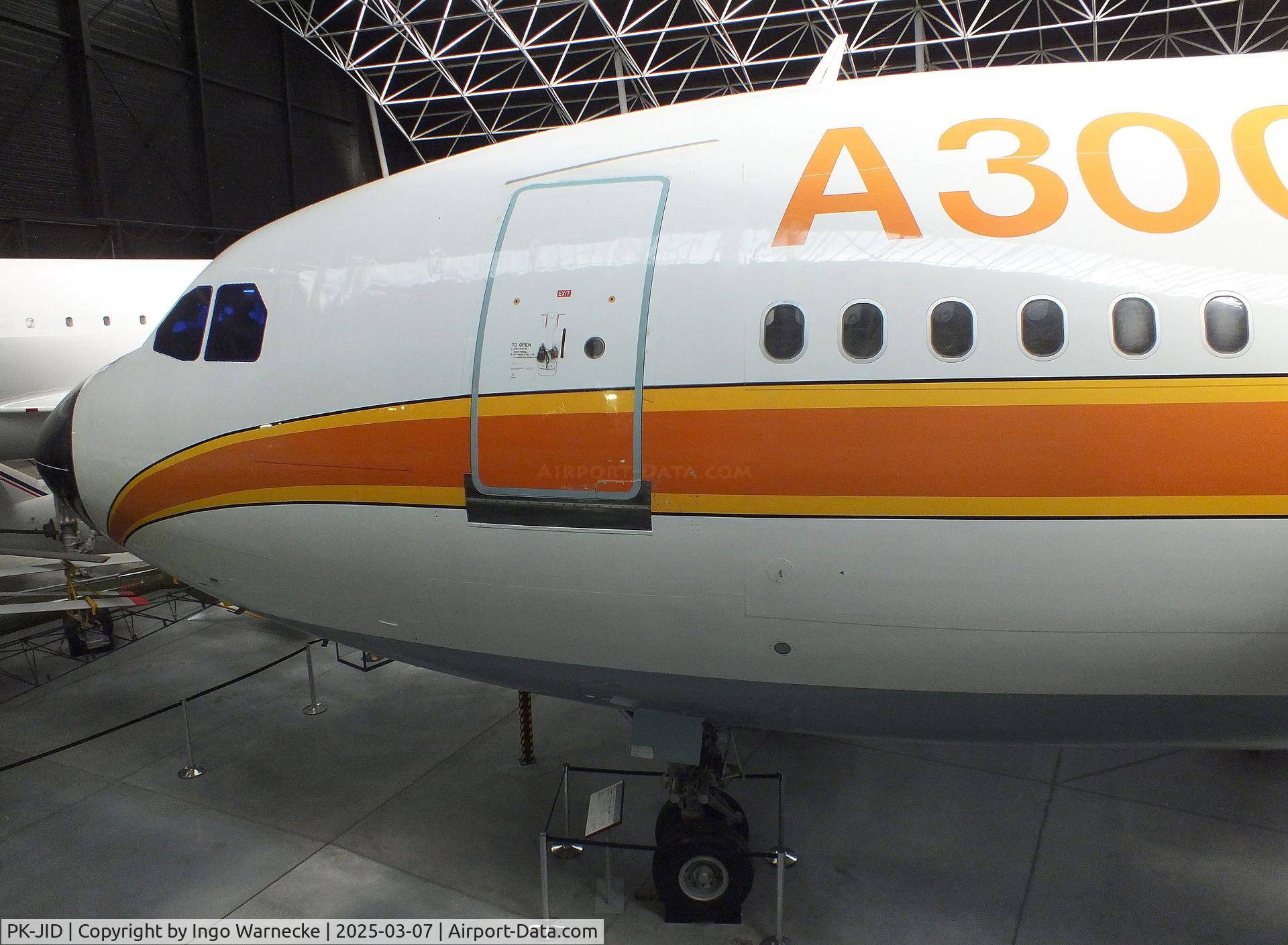 PK-JID, 1983 Airbus A300B4-203 C/N 238, Airbus A300B4-203 (ex Sempati Air) displayed as A300 first prototype 'F-WUAB' at the Aeroscopia, Blagnac (Toulouse)