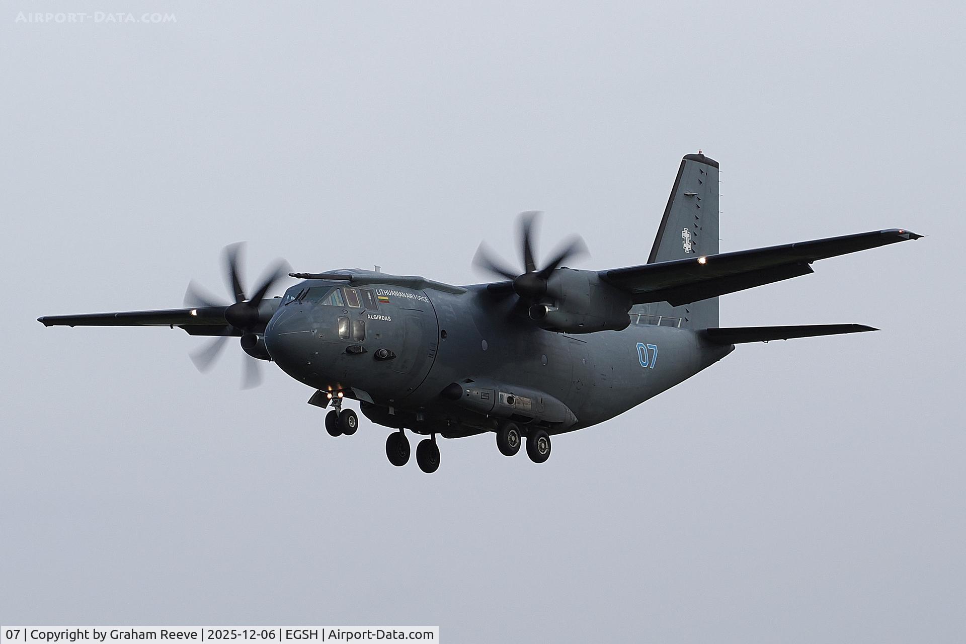 07, 2008 Alenia C-27J Spartan C/N 4139, Landing at Norwich.