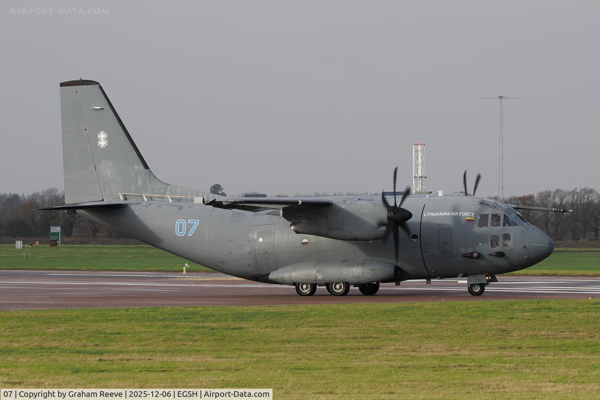 07, 2008 Alenia C-27J Spartan C/N 4139, Departing from Norwich.