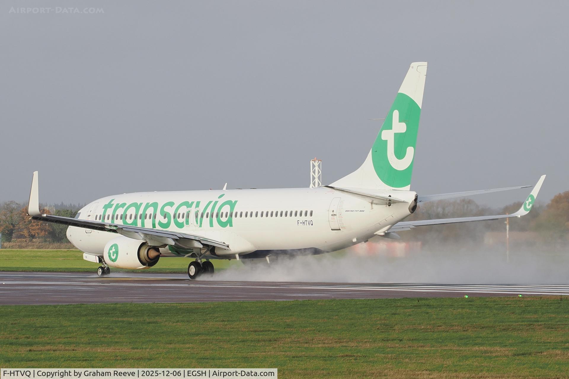 F-HTVQ, 2013 Boeing 737-8AL C/N 39068, Departing from Norwich.