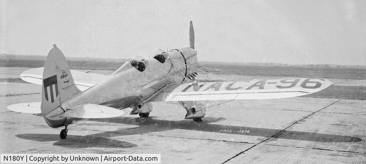 N180Y, 1938 Ryan Aeronautical ST-A Special C/N 180, Originally NACA 96, civilian registration N180Y