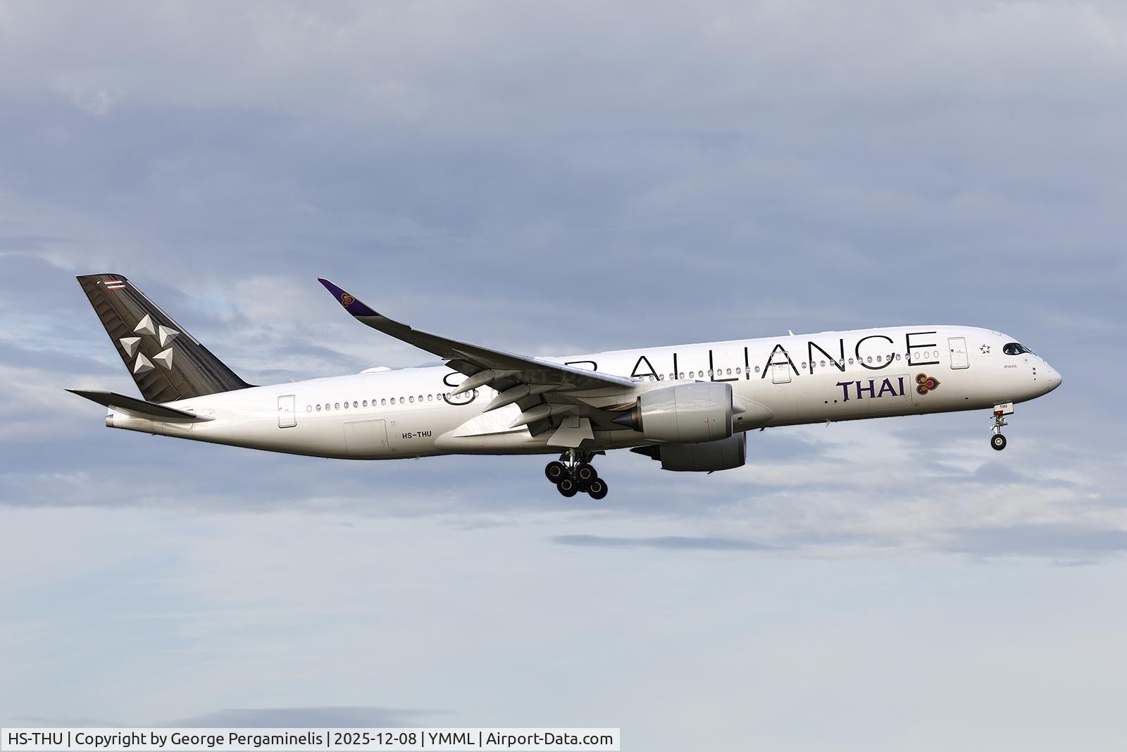 HS-THU, 2018 Airbus A350-941 C/N 0246, Short final for runway 34.