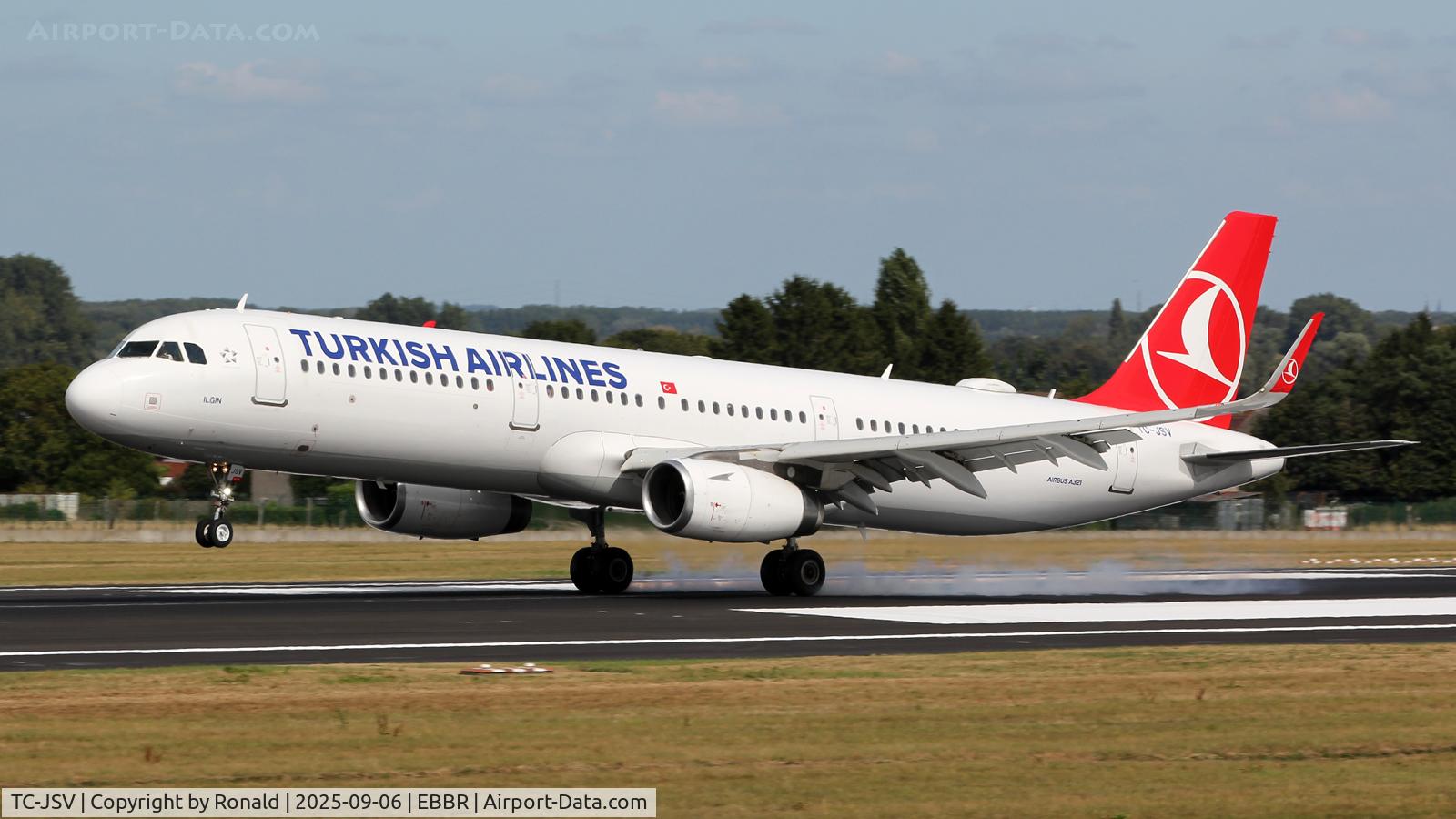 TC-JSV, 2015 Airbus A321-231 C/N 6751, at ebbr