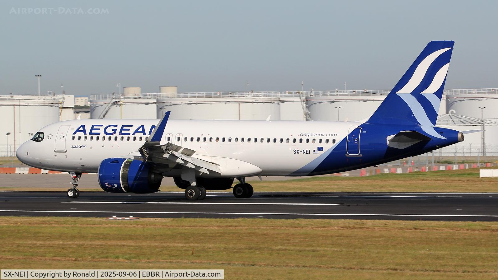 SX-NEI, 2023 Airbus A320-271N C/N 11338, at ebbr