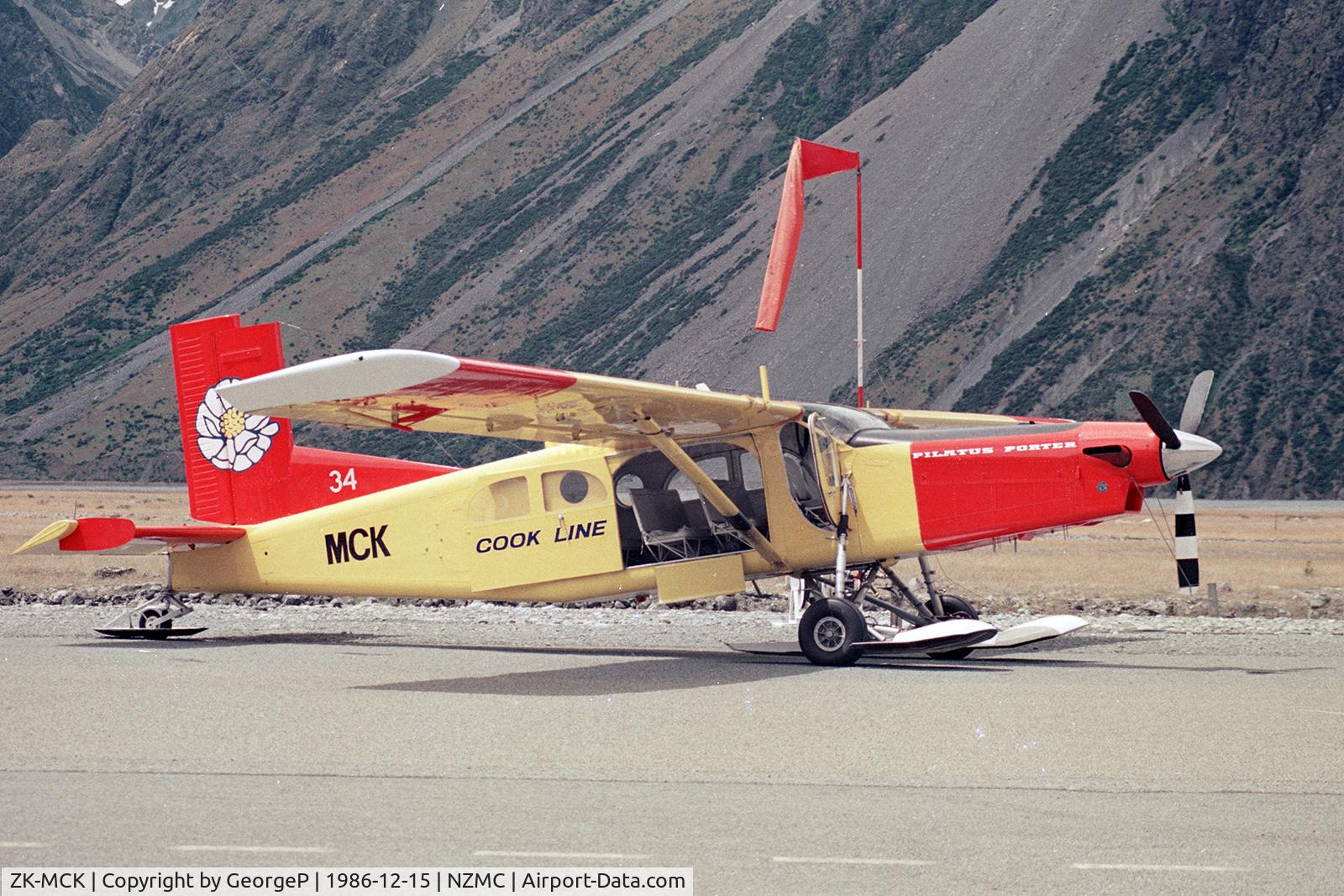 ZK-MCK, 1980 Pilatus PC-6/B2-H4 Turbo Porter C/N 809, Mount Cook, N.Z.