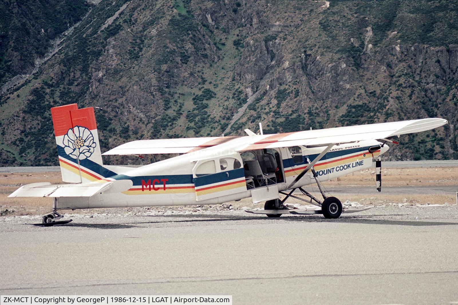 ZK-MCT, Pilatus PC-6/B2-H4 Turbo Porter C/N 841, Mount Cook.