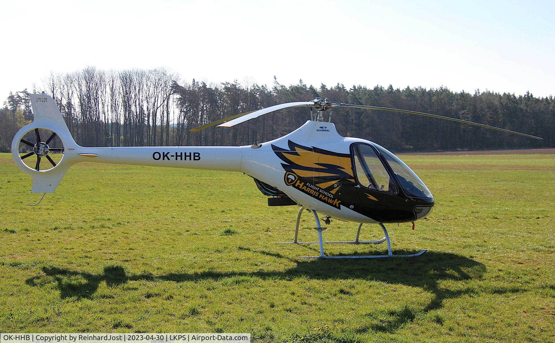 OK-HHB, Guimbal Cabri G2 C/N 1309, Cabri G2 of Harri's Hawk Flight School at its homebase Plasy, Czech Republic