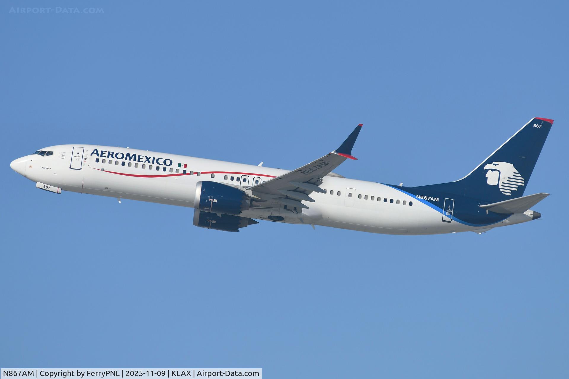 N867AM, 2023 Boeing 737-9 MAX C/N 43362, Departure of AeroMexico B739 MAX