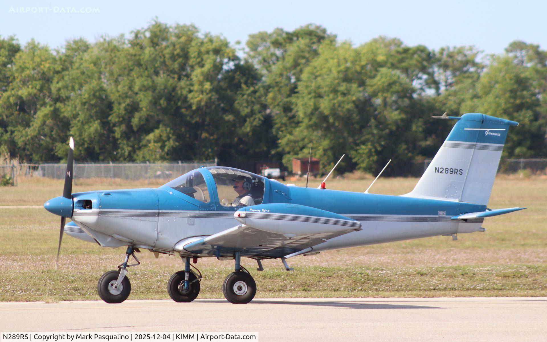 N289RS, 1997 Pazmany PL-2 C/N 089, Pazmany PL-2