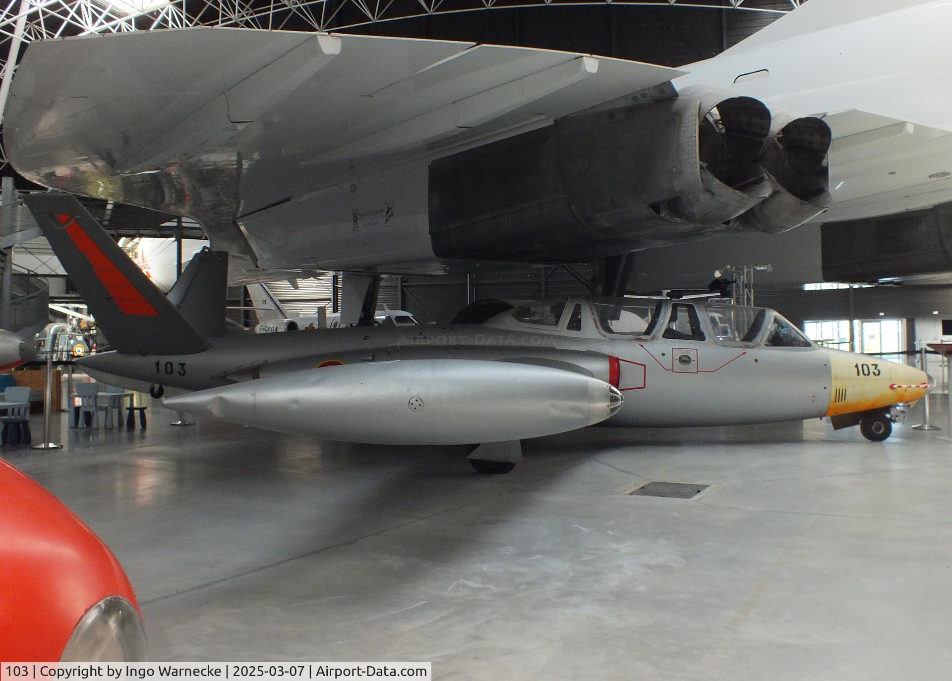 103, Fouga CM-170R Magister C/N 103, Fouga CM.170R Magister at the Aeroscopia, Blagnac (Toulouse)
