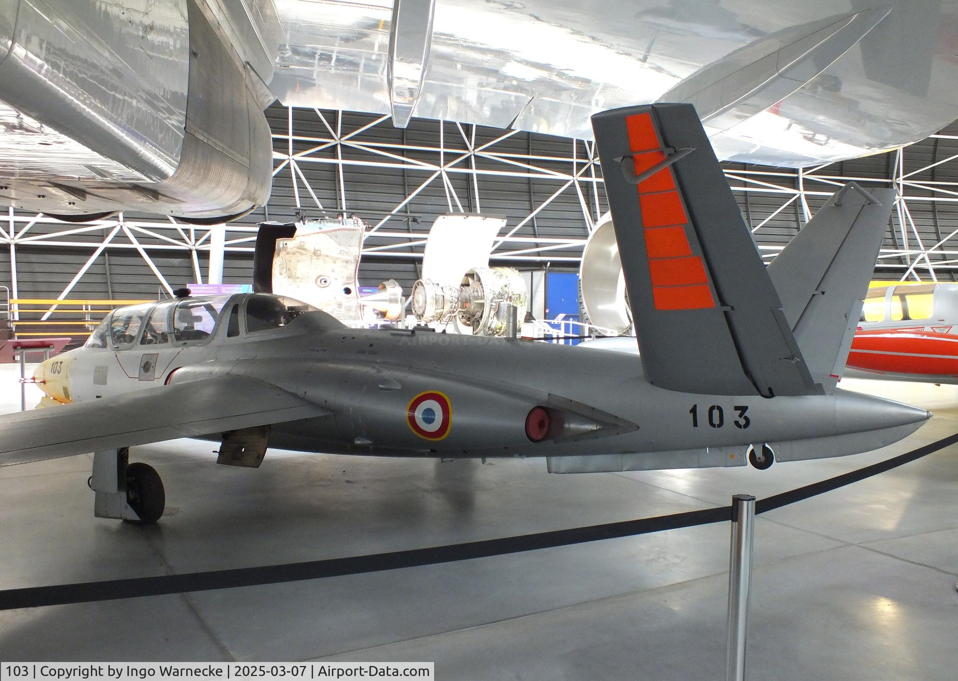 103, Fouga CM-170R Magister C/N 103, Fouga CM.170R Magister at the Aeroscopia, Blagnac (Toulouse)