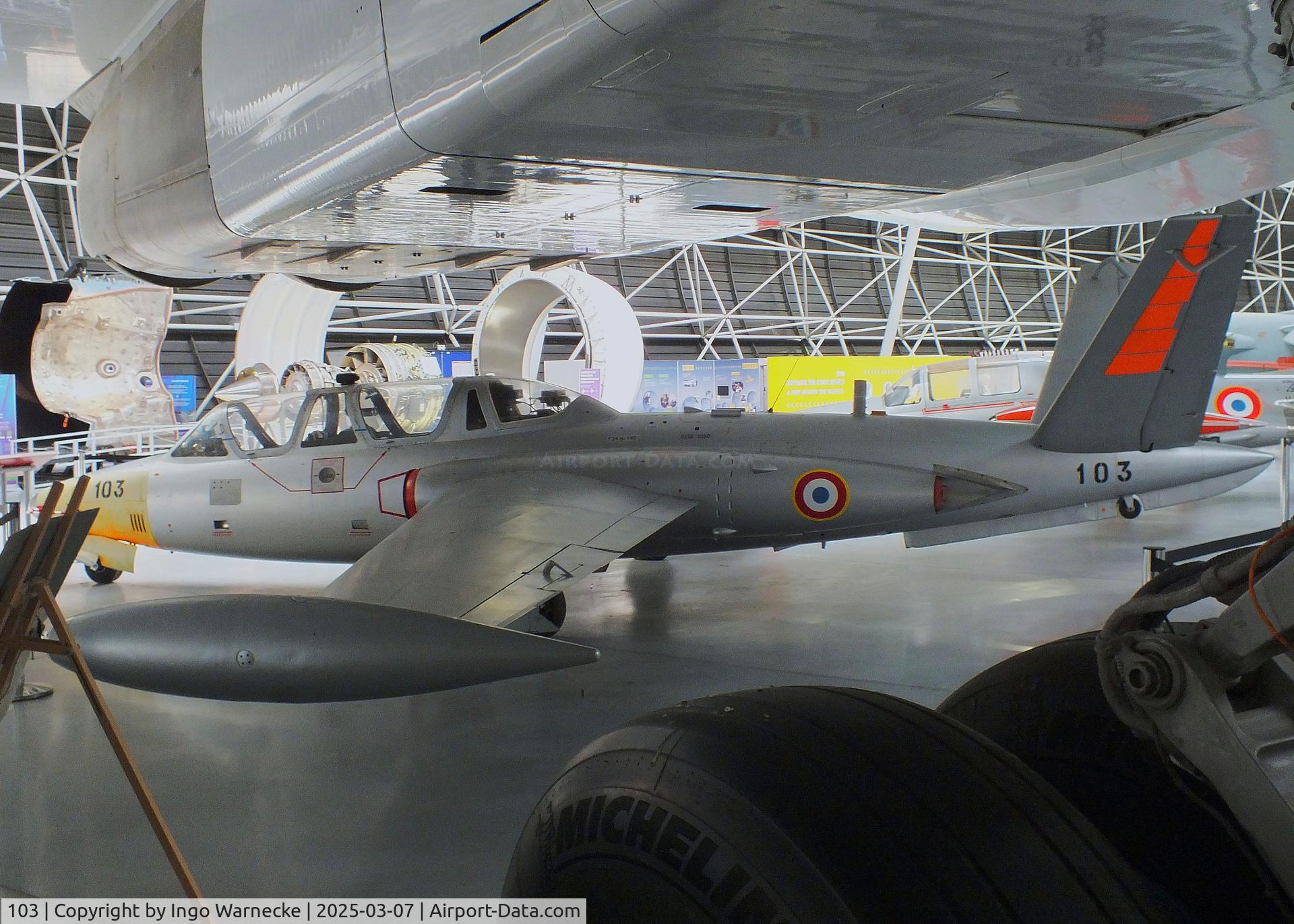 103, Fouga CM-170R Magister C/N 103, Fouga CM.170R Magister at the Aeroscopia, Blagnac (Toulouse)