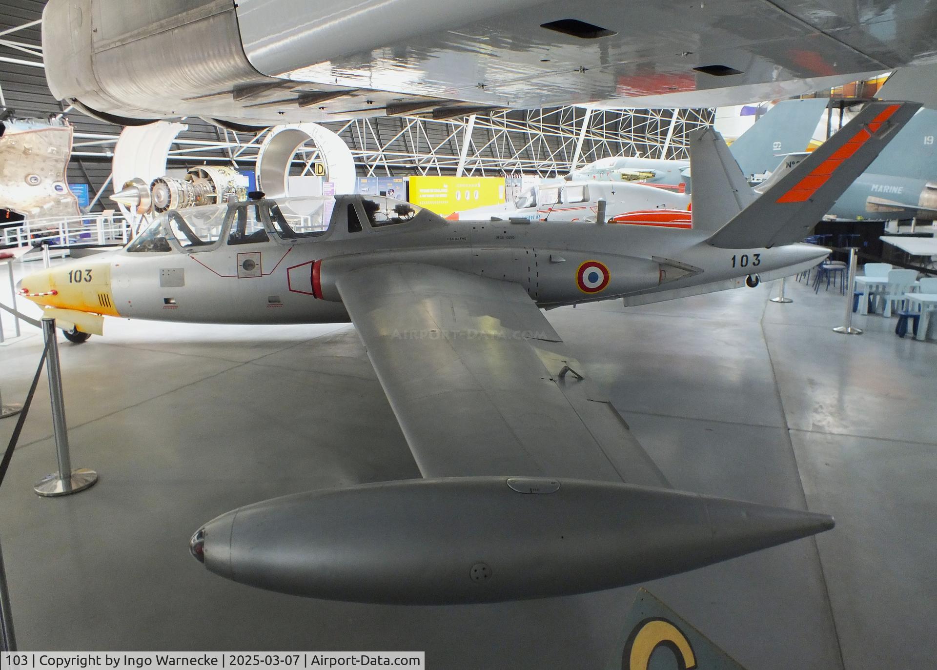 103, Fouga CM-170R Magister C/N 103, Fouga CM.170R Magister at the Aeroscopia, Blagnac (Toulouse)