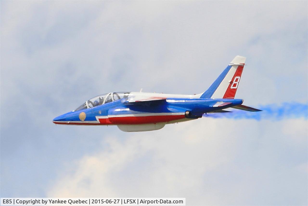 E85, Dassault-Dornier Alpha Jet E C/N E85, Dassault-Dornier Alpha Jet E (F-UGFF), Athos 08 of Patrouille de France 2015, Luxeuil-St Sauveur Air Base 116 (LFSX)