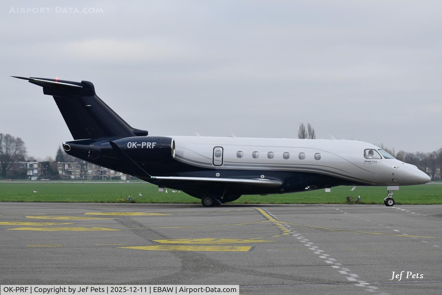 OK-PRF, 2024 Embraer EMB-550 Praetor 600 C/N 55020198, At Antwerp Airport.